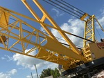 Crane Superstructure with Boom Stops