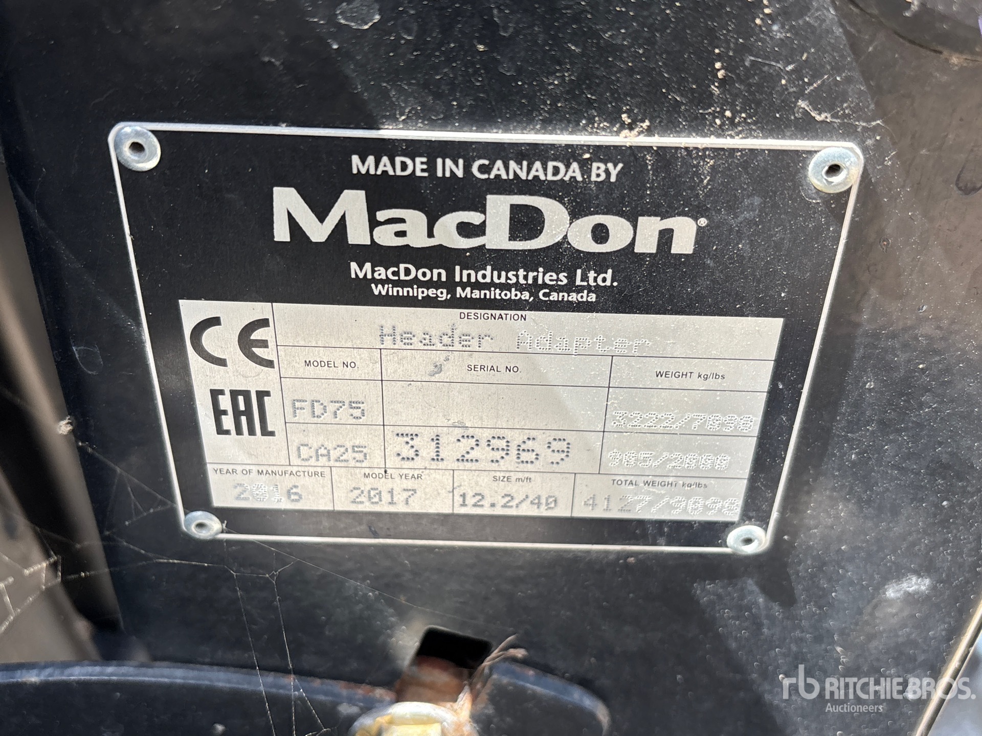 2017 Macdon FD75-D