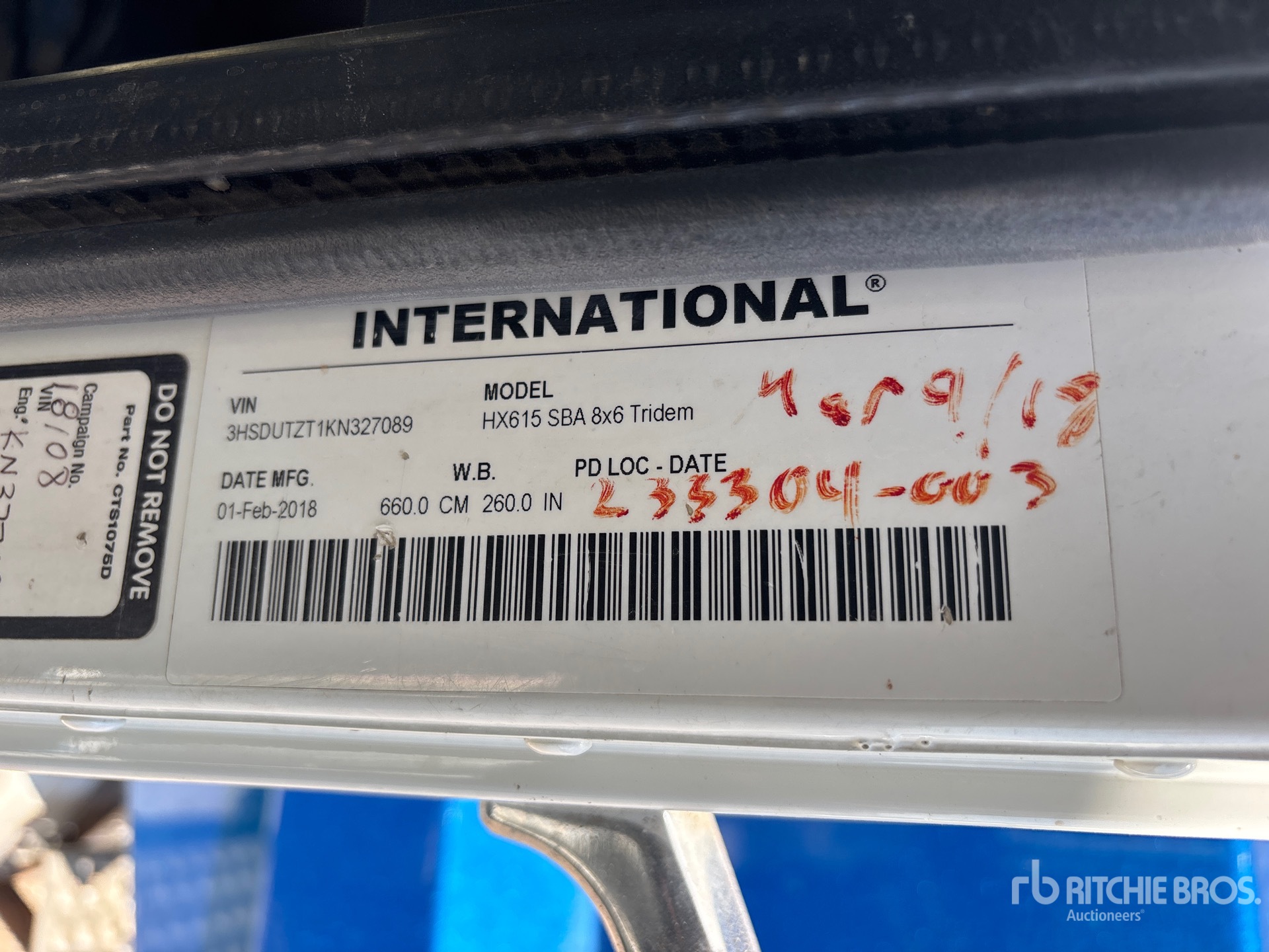 2019 International HX615 SBA