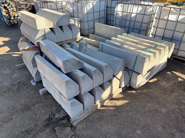 Quantity of (60) Concrete Curb Stones Quantity of (60) Concrete Curb Stones