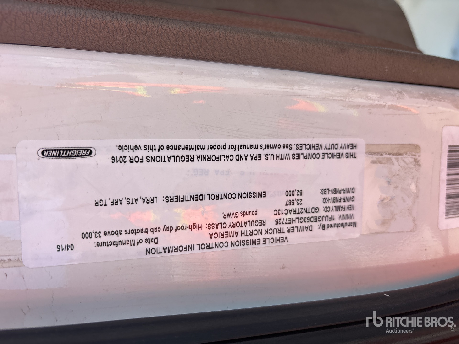 Photo of a 2016 Freightliner CASCADIA 125