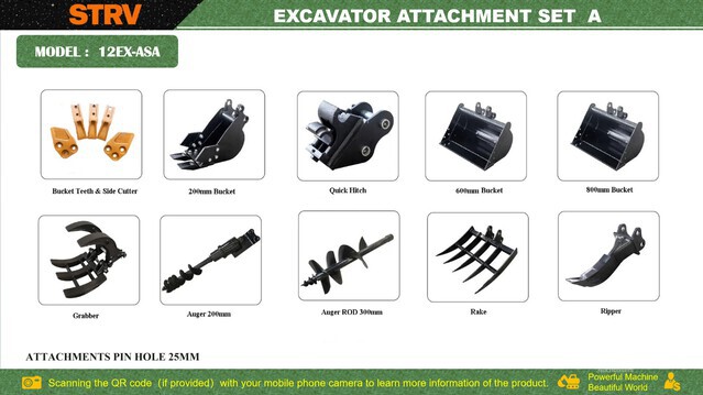 2026 STARVOX 12EX-ASA Misc. Excavator Attachment