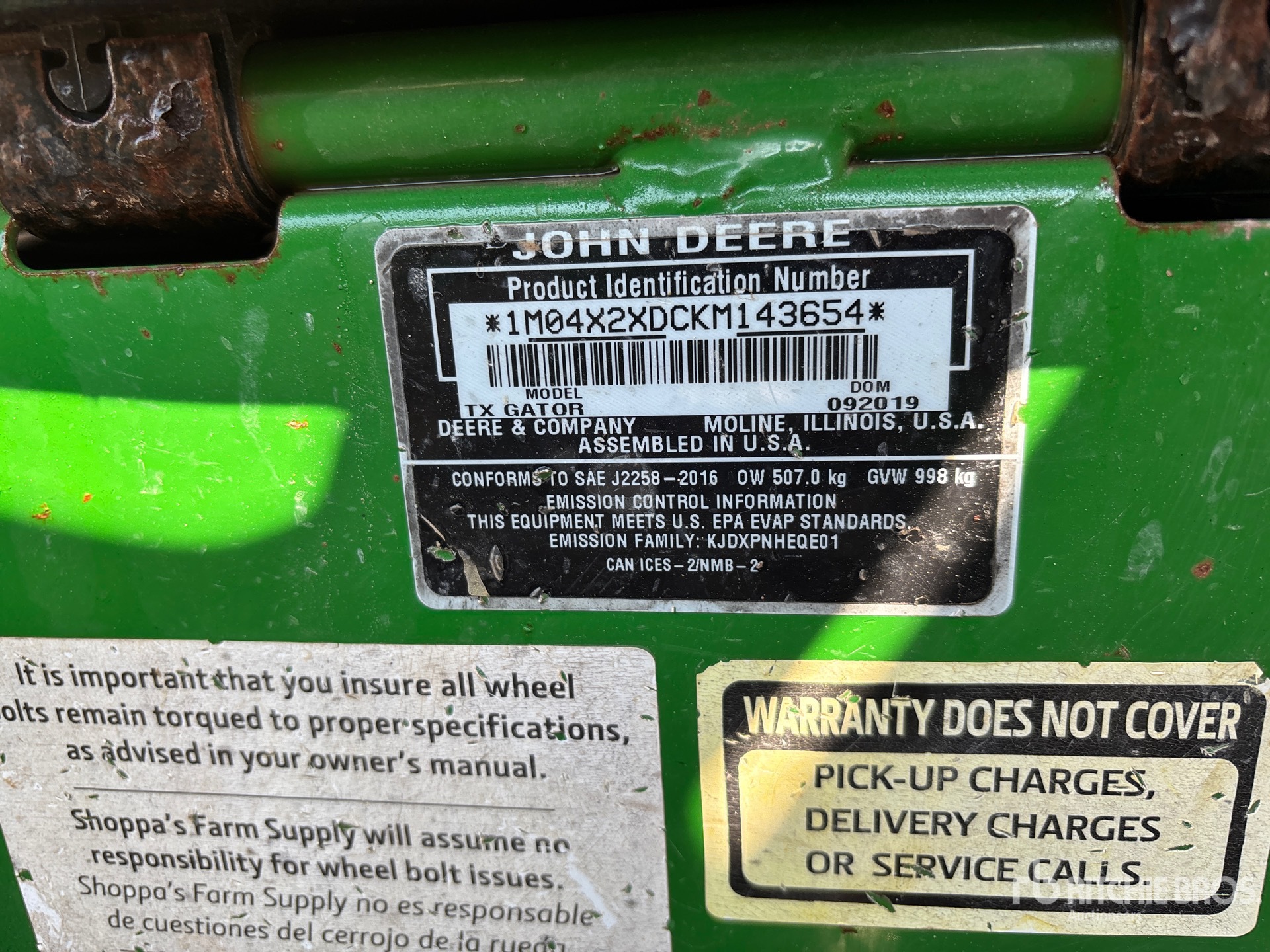 2019 John Deere GATOR TX