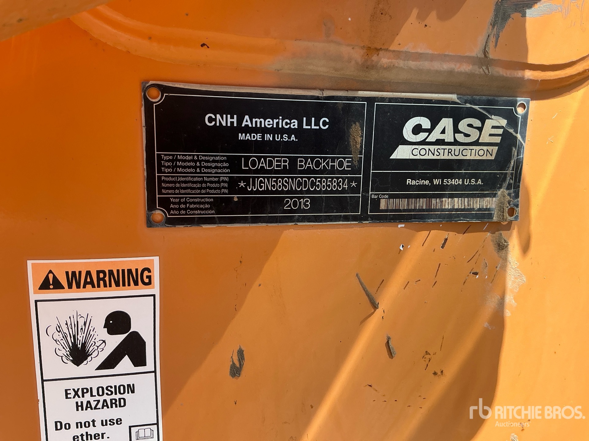 Photo of a 2013 Case 580SN