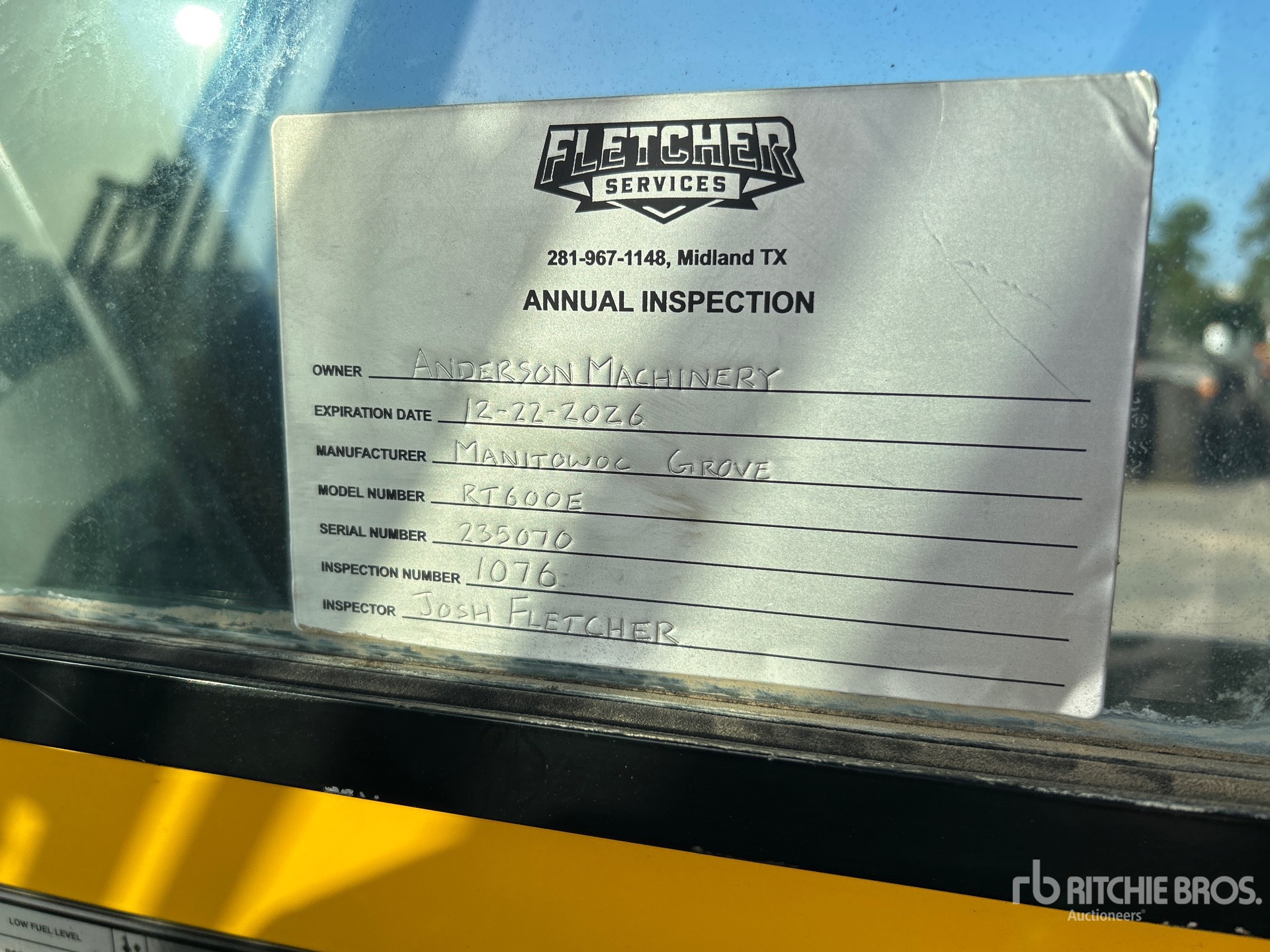 Photo of a 2014 Grove RT600E