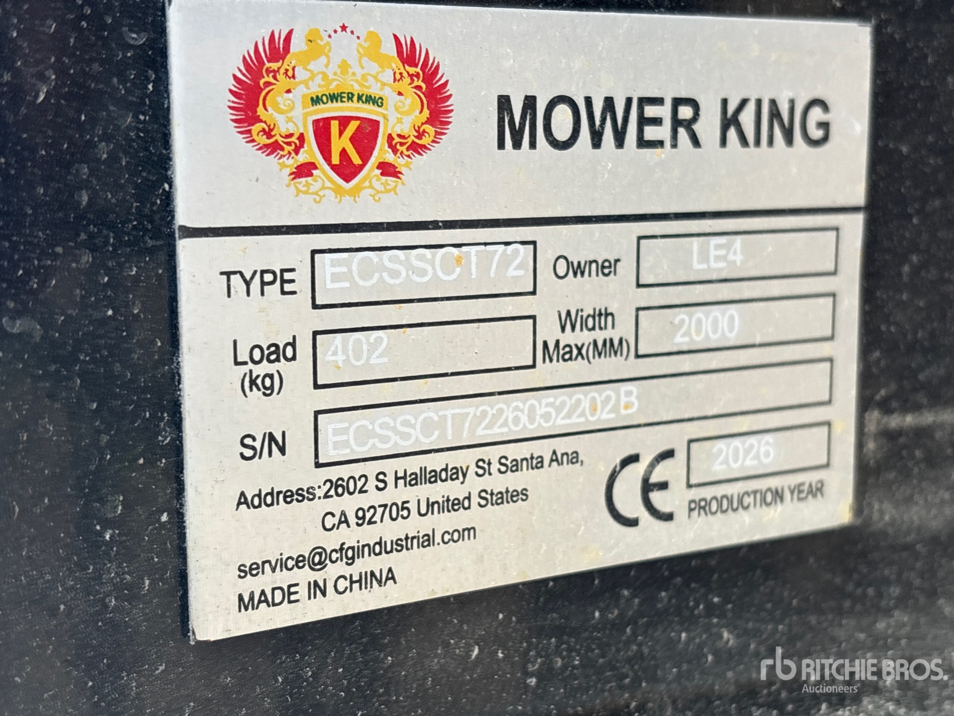 2026 Mower King ECSSCT72