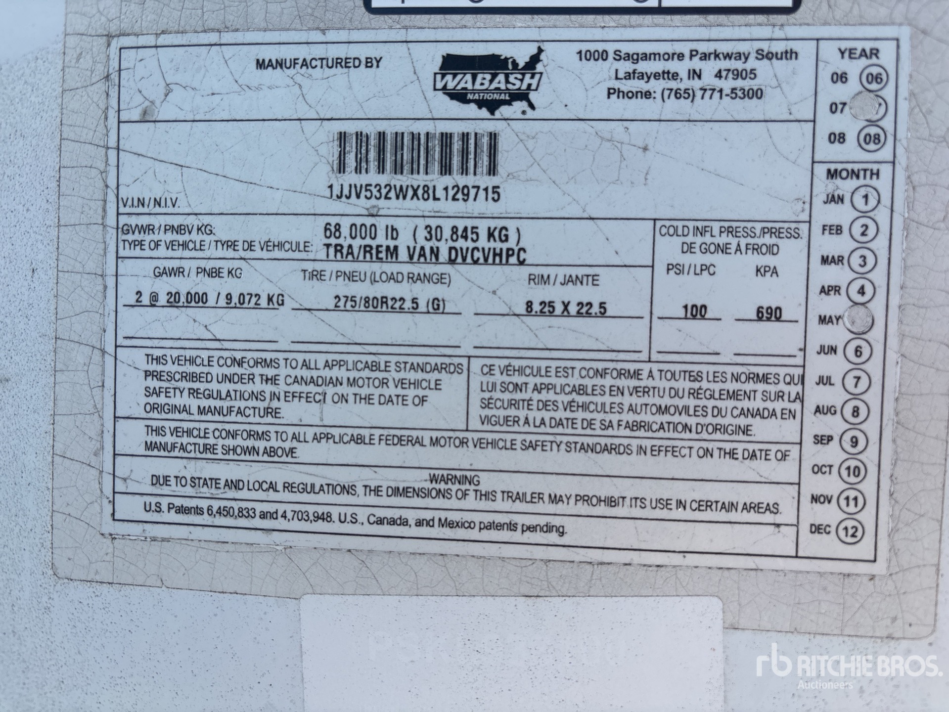 2008 Wabash DVCVHPC