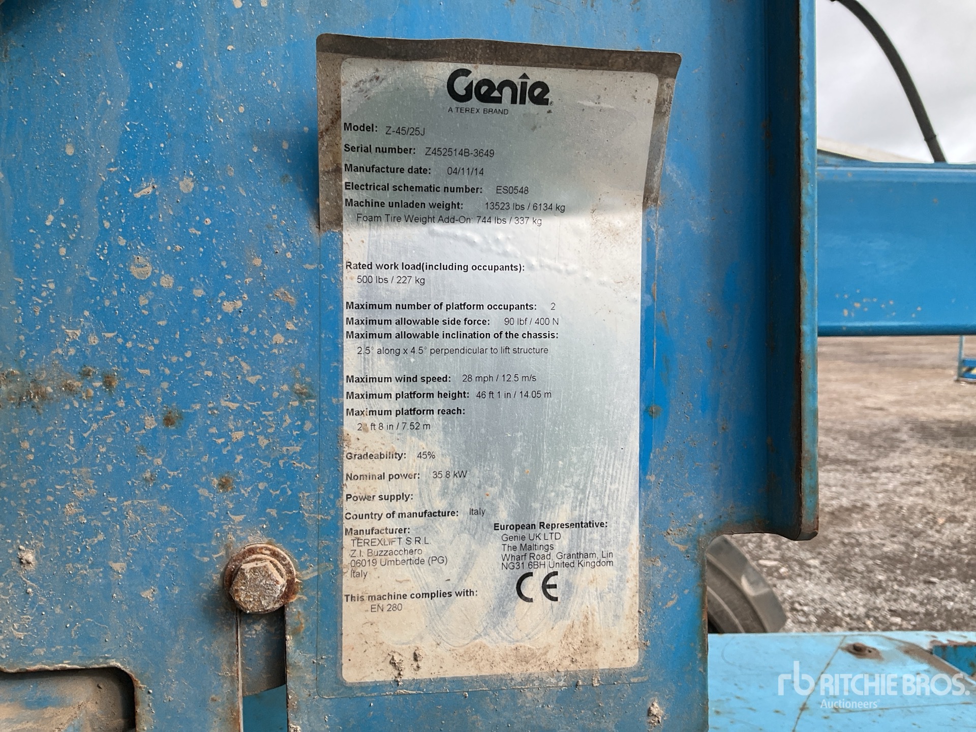 General Appearance with N.º de serie/VIN