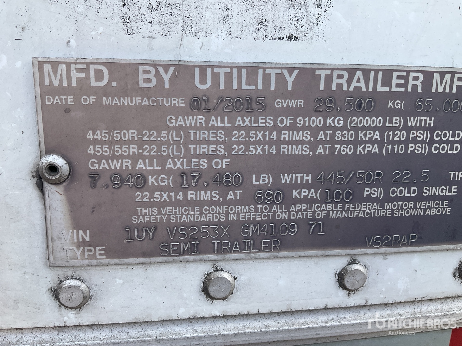 Photo of a 2016 Utility VS2RAP