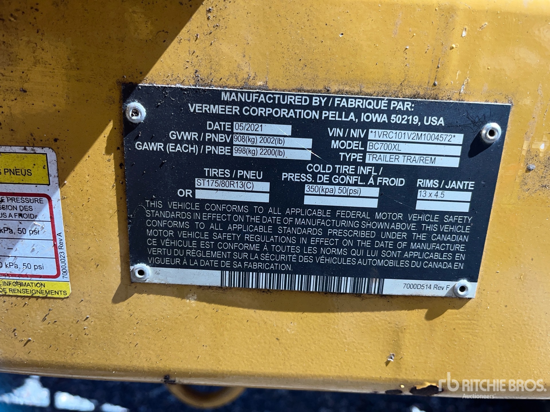 2021 Vermeer BC700XL