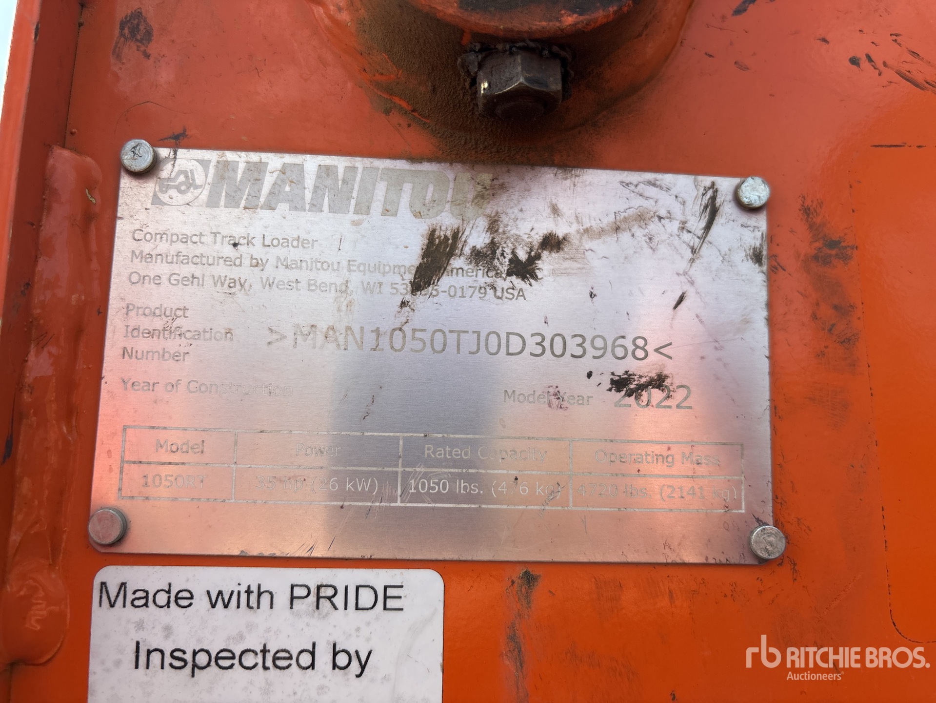 2022 Manitou 1050RT
