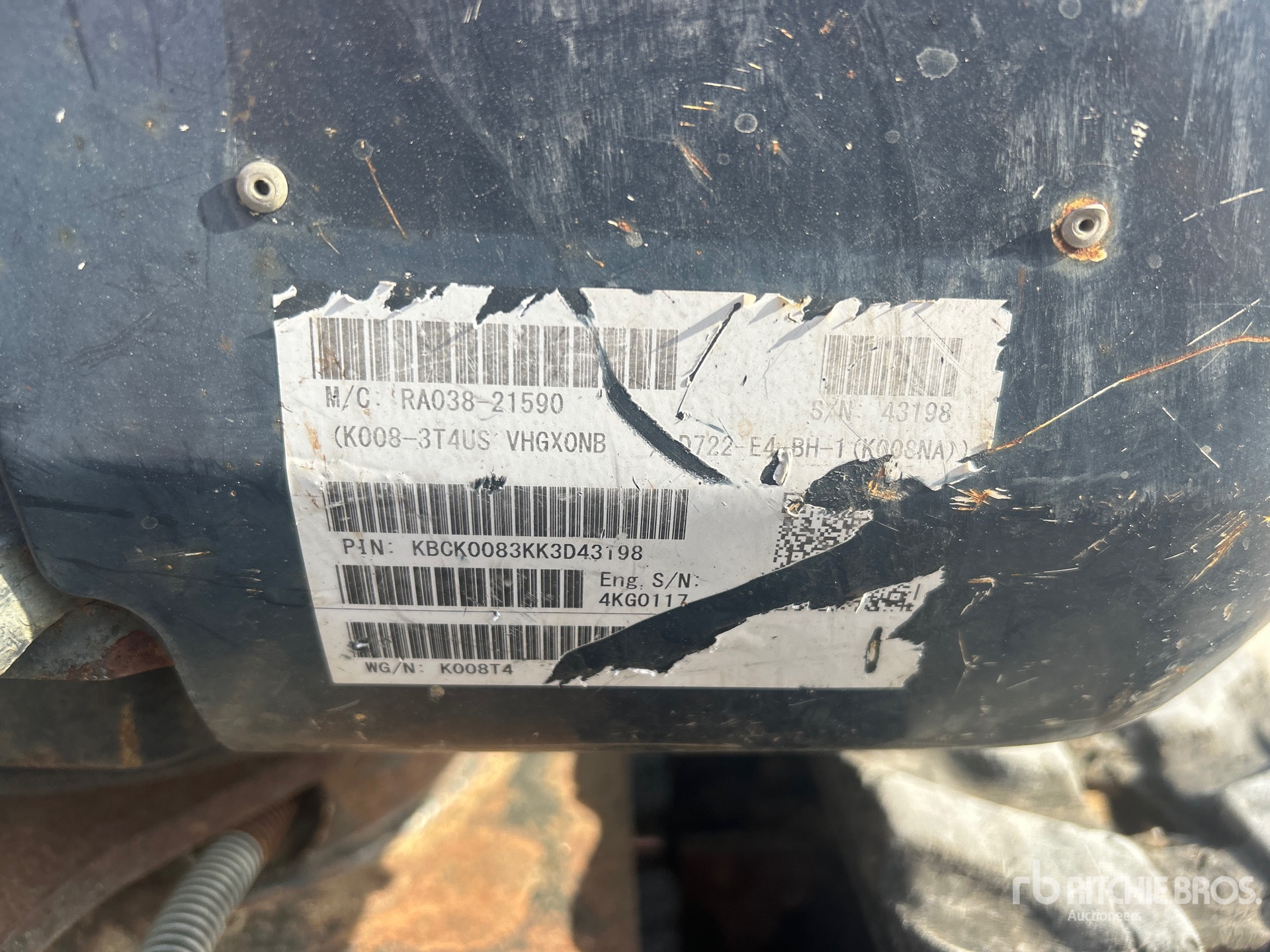 2019 Kubota K008T4