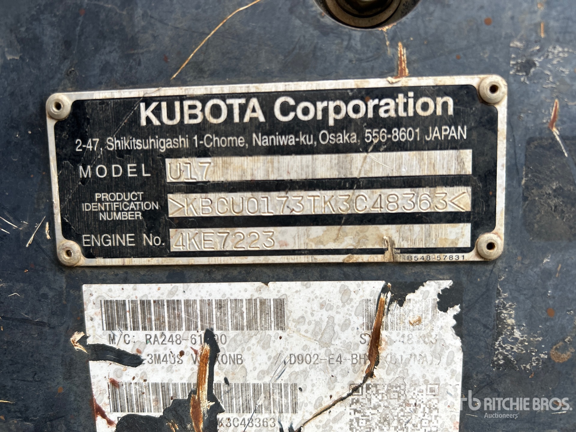 2019 Kubota U17VR1