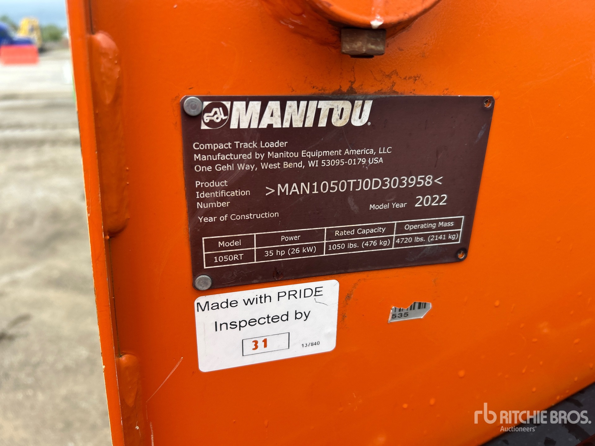 2022 Manitou 1050RT