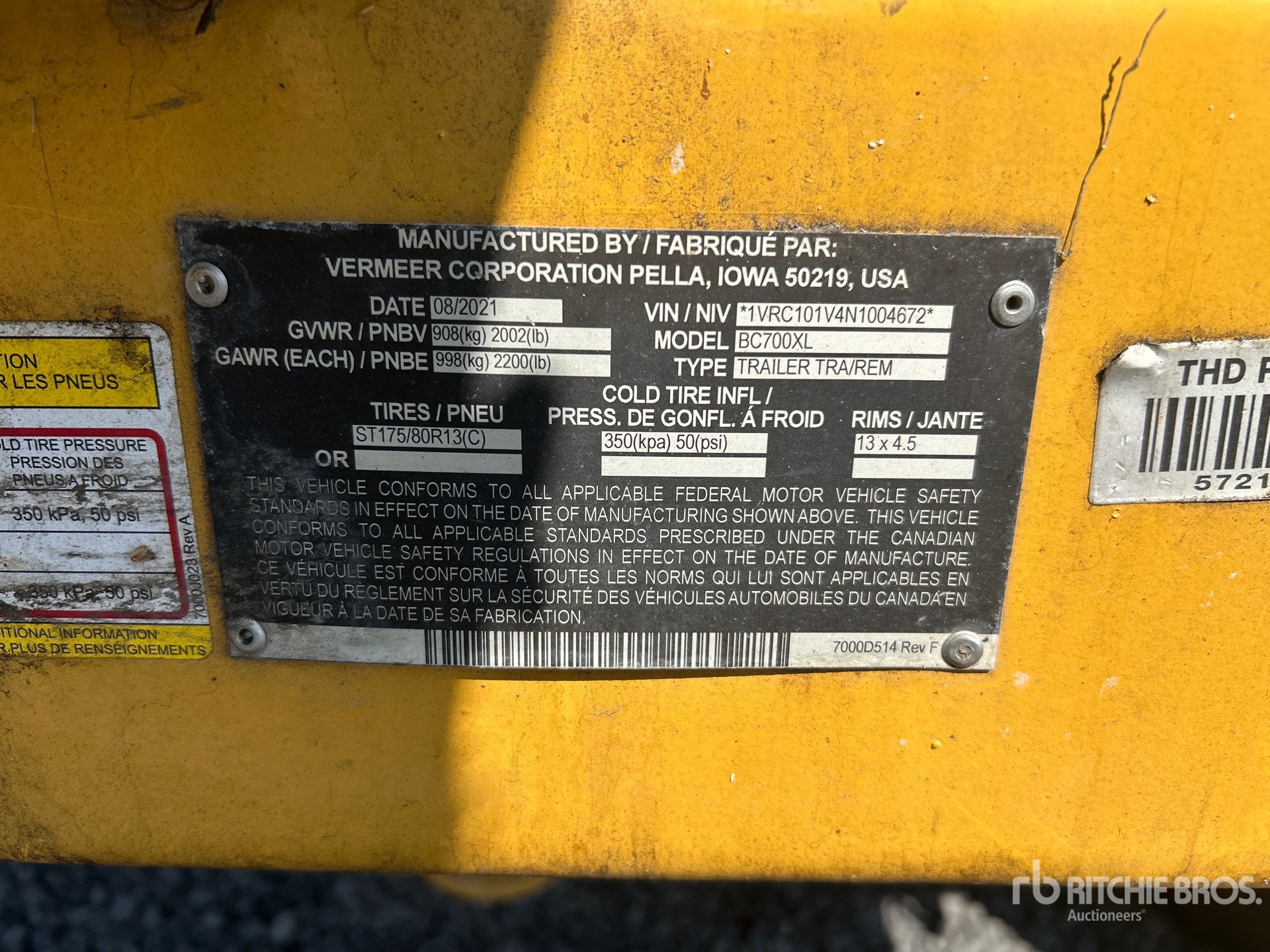 2022 Vermeer BC700XL