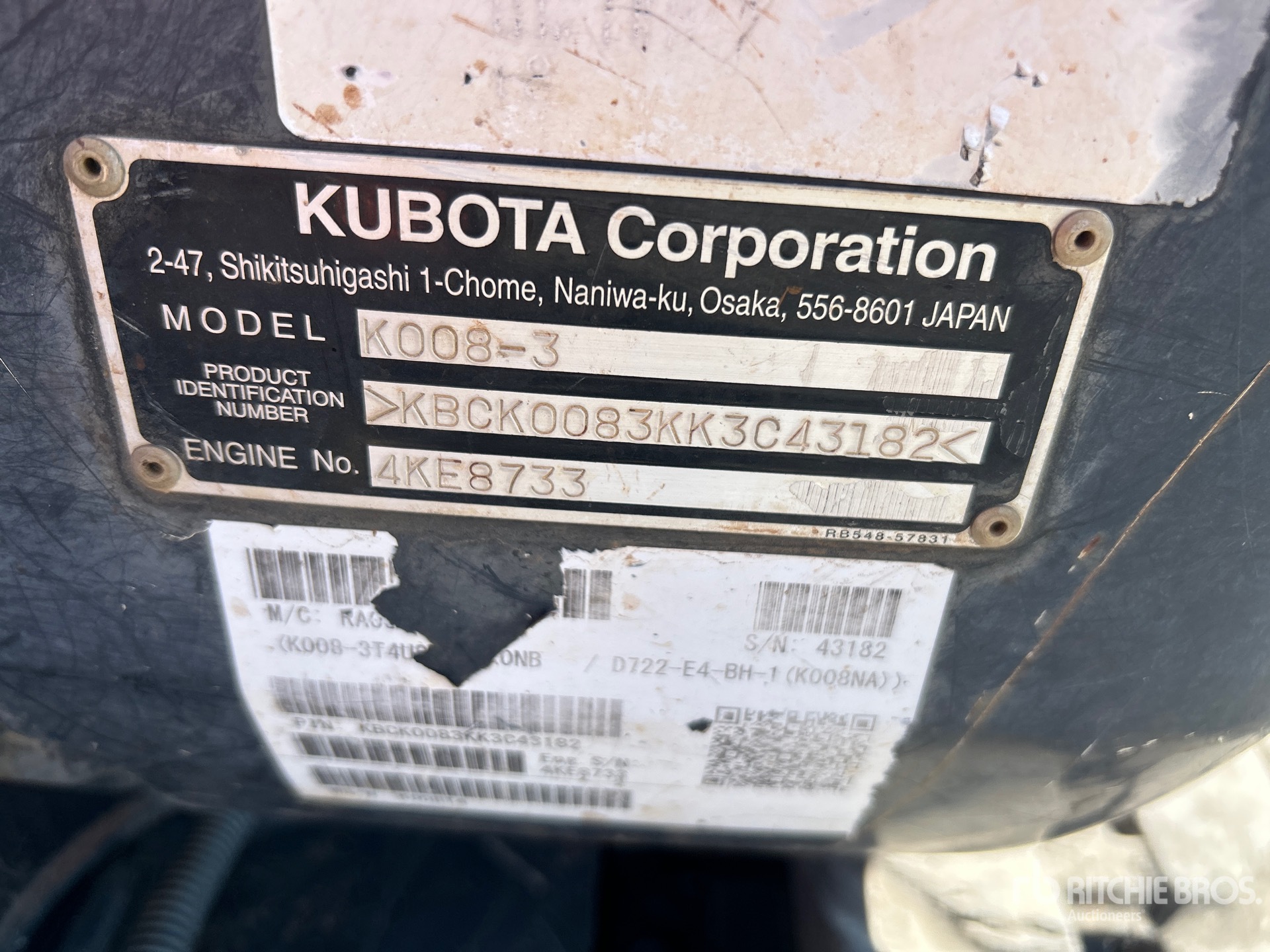 2019 Kubota K008T4