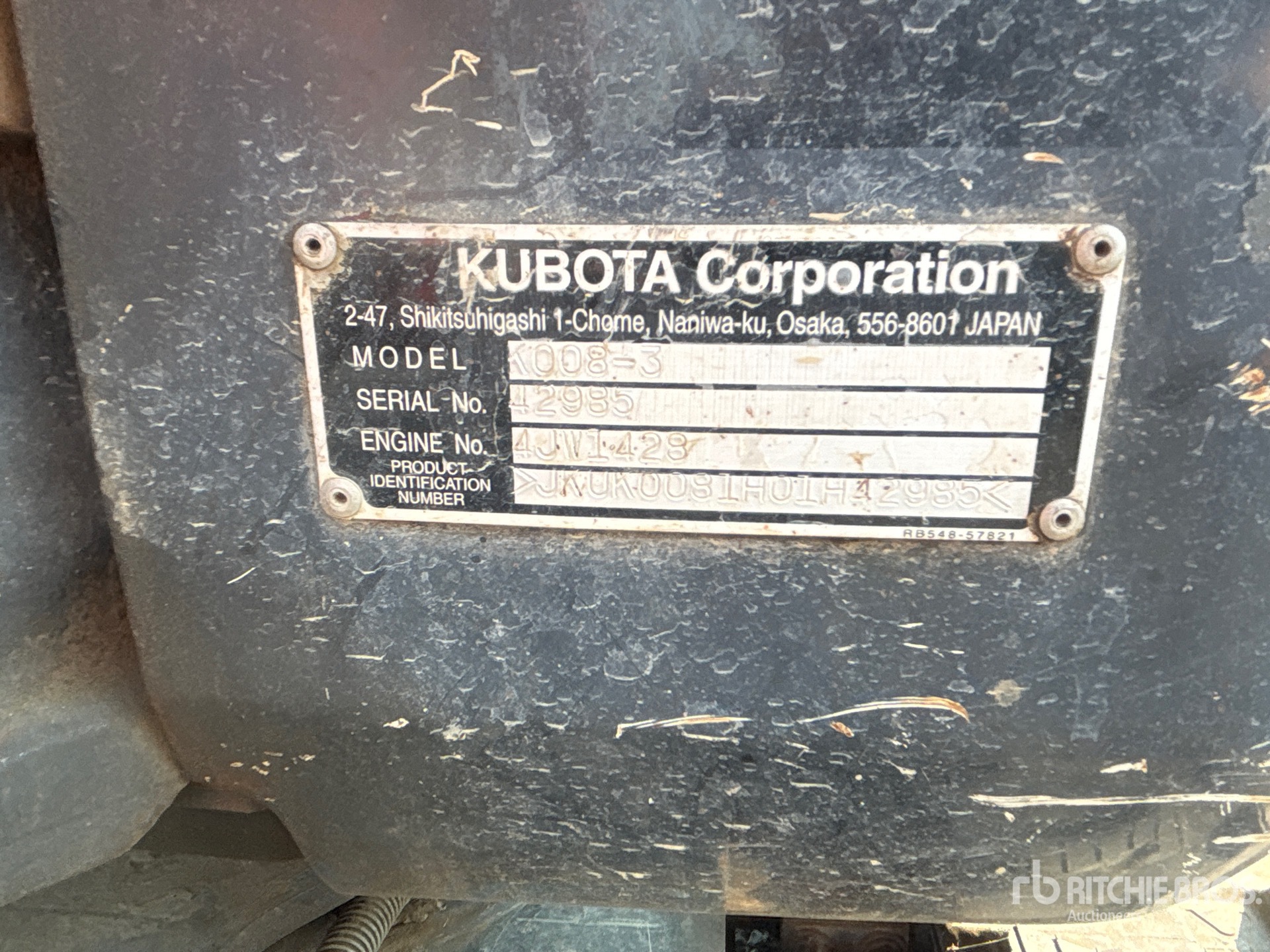 2019 Kubota K008-3