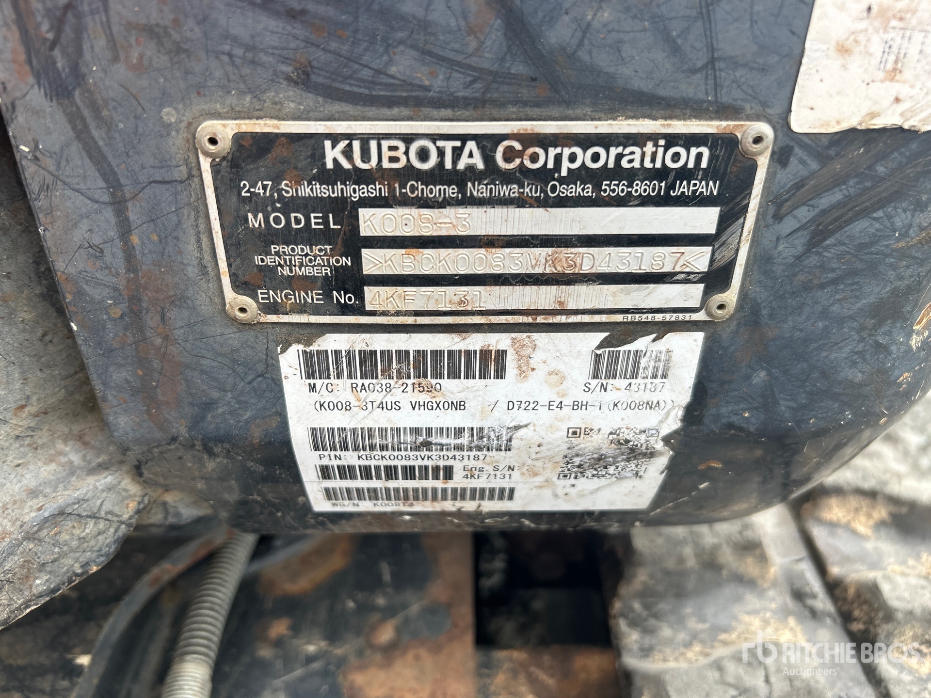 2019 Kubota K008-3
