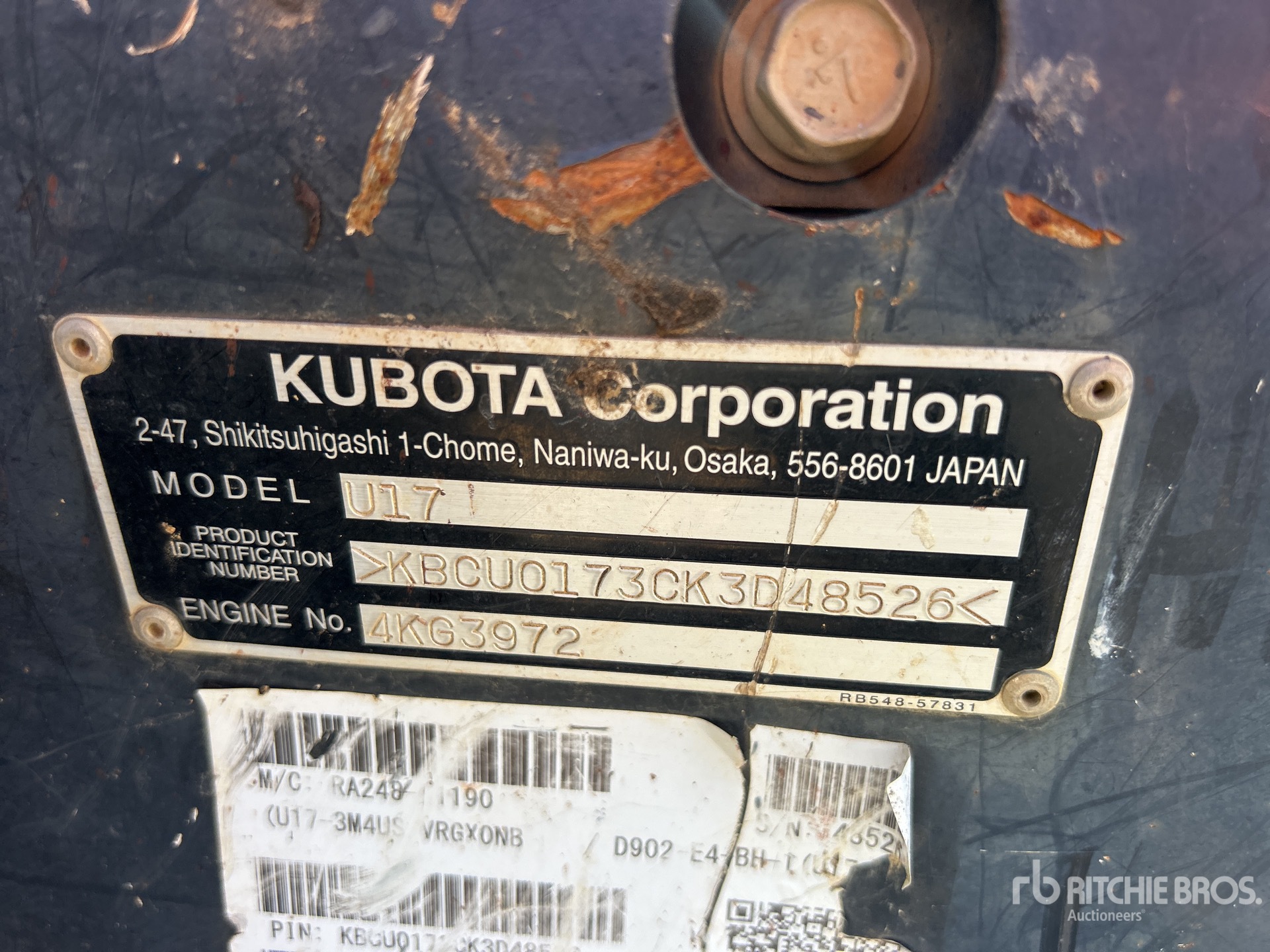2019 Kubota U17