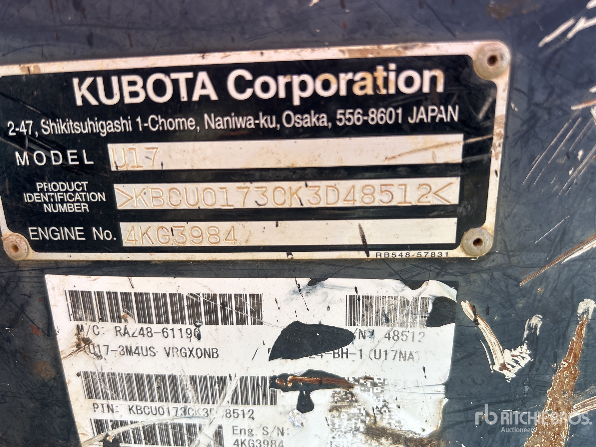 2019 Kubota U17