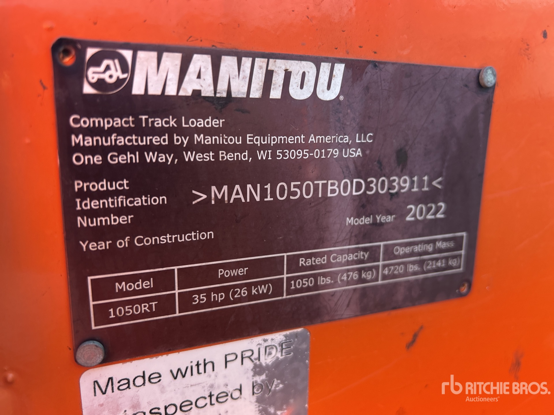 2022 Manitou 1050RT