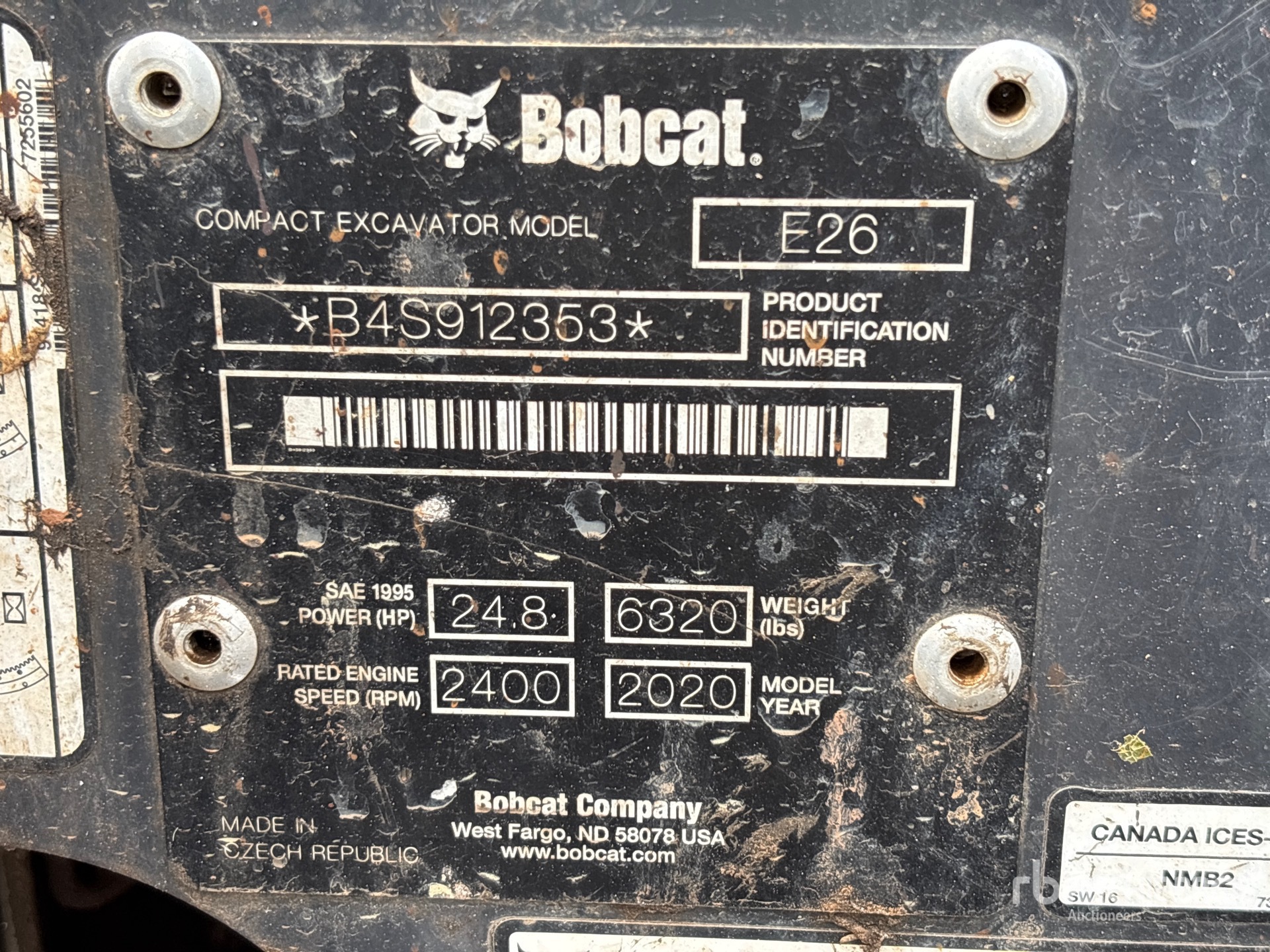 2020 Bobcat E26
