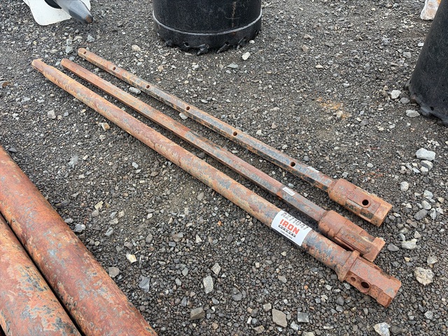 Quantity of (3) 50mm Hex Drive Auger Extension 2000 mm Auger Attachment