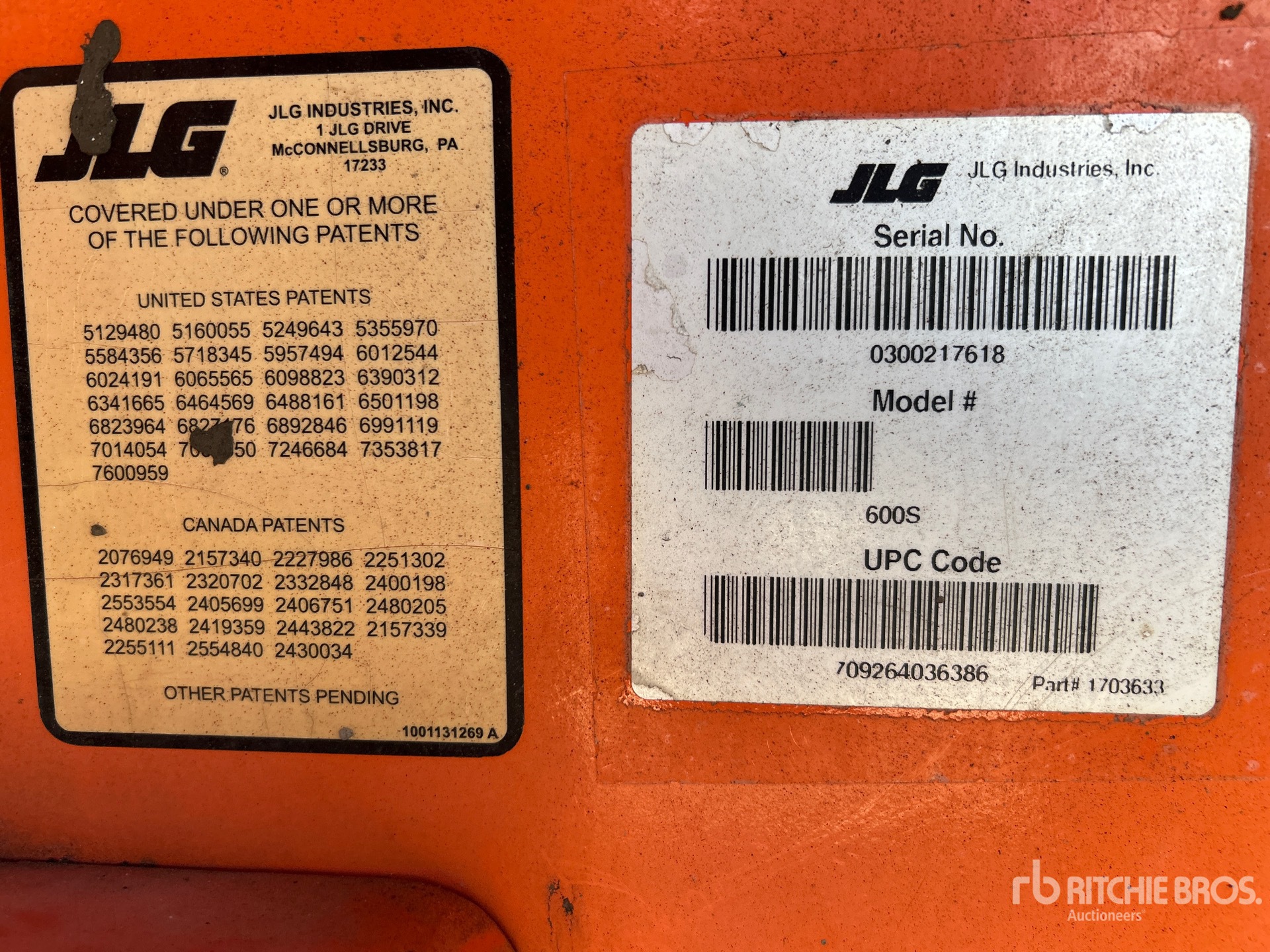 Photo of a 2016 JLG 600S