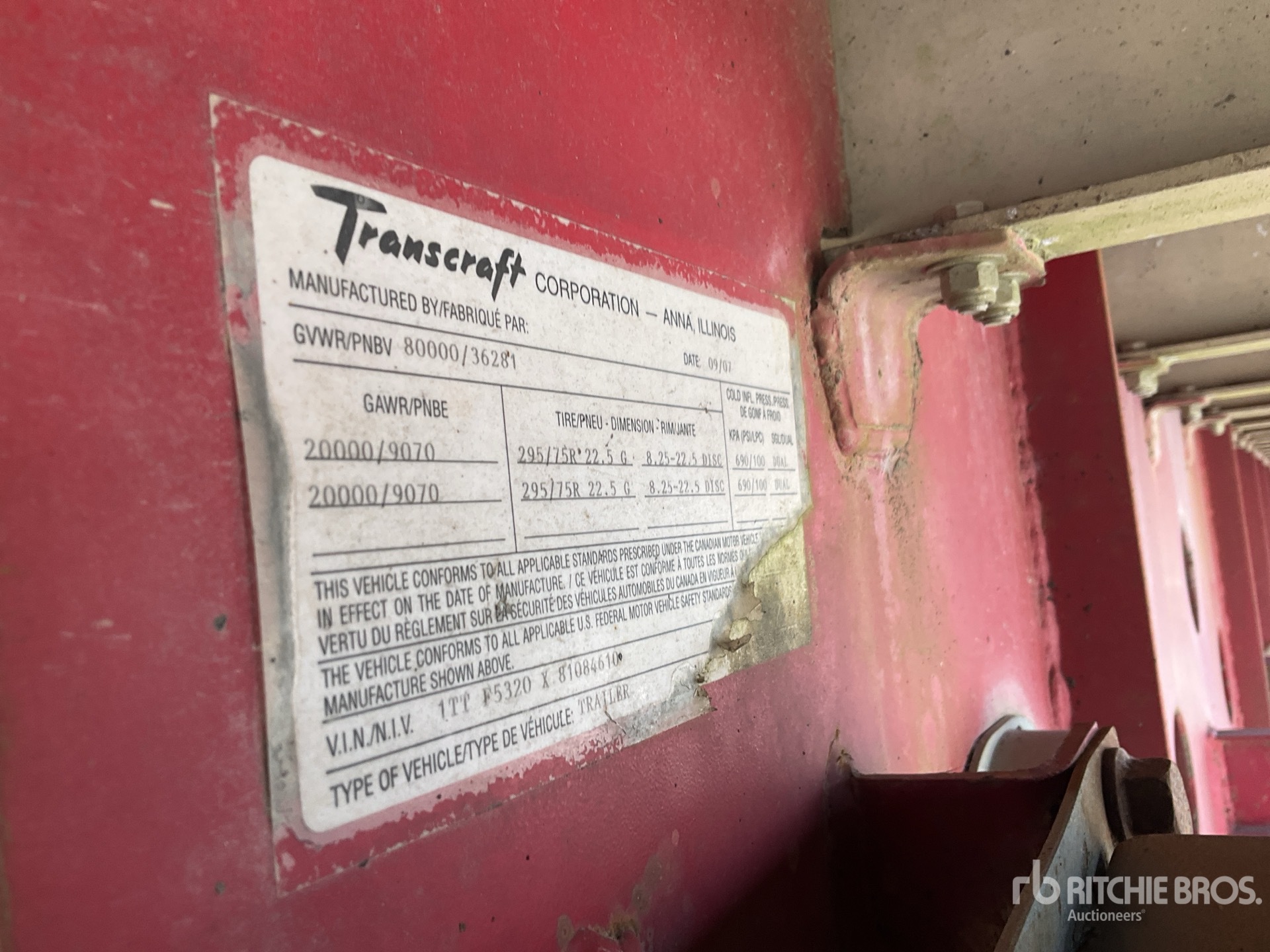 2008 Transcraft 53 ft T/A Spread Axle