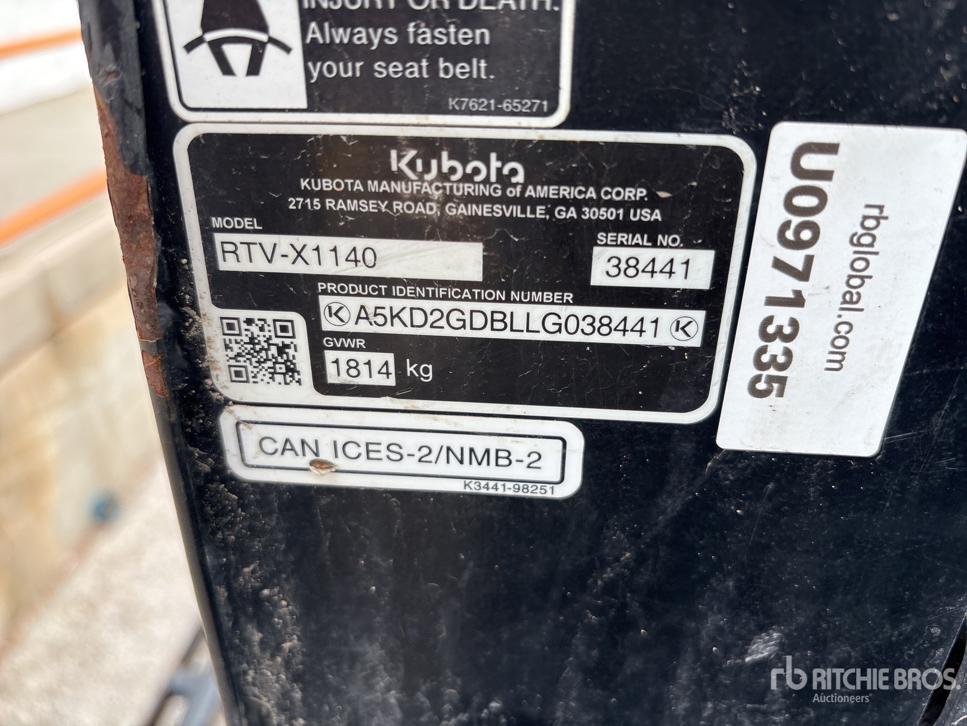 Photo of a 2020 Kubota RTV-X1140WL-H