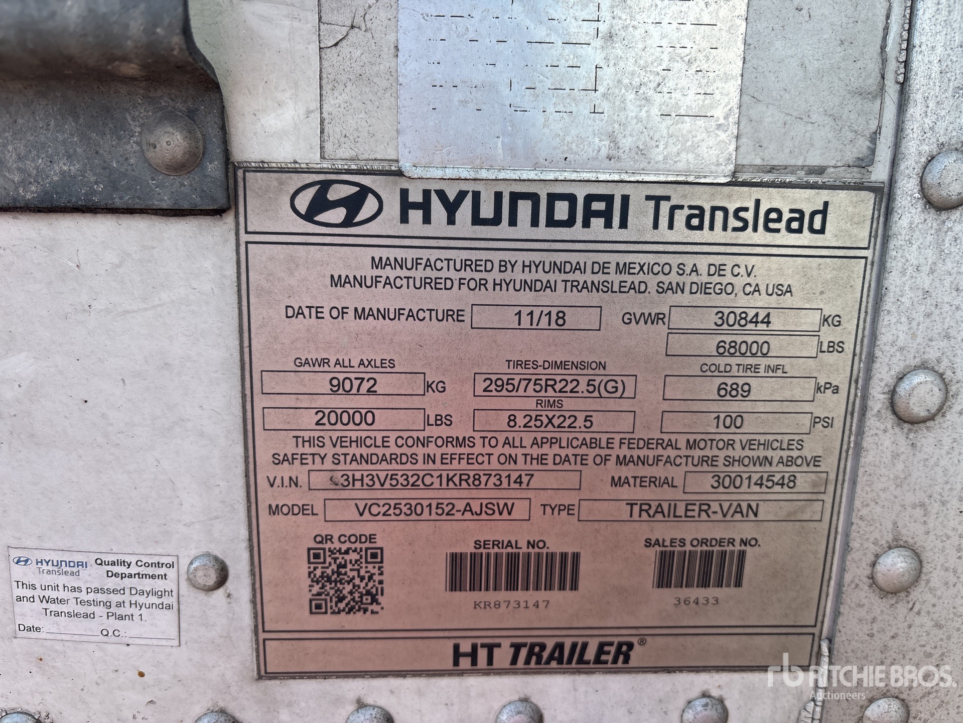 2019 Hyundai VC2530152-AJSW