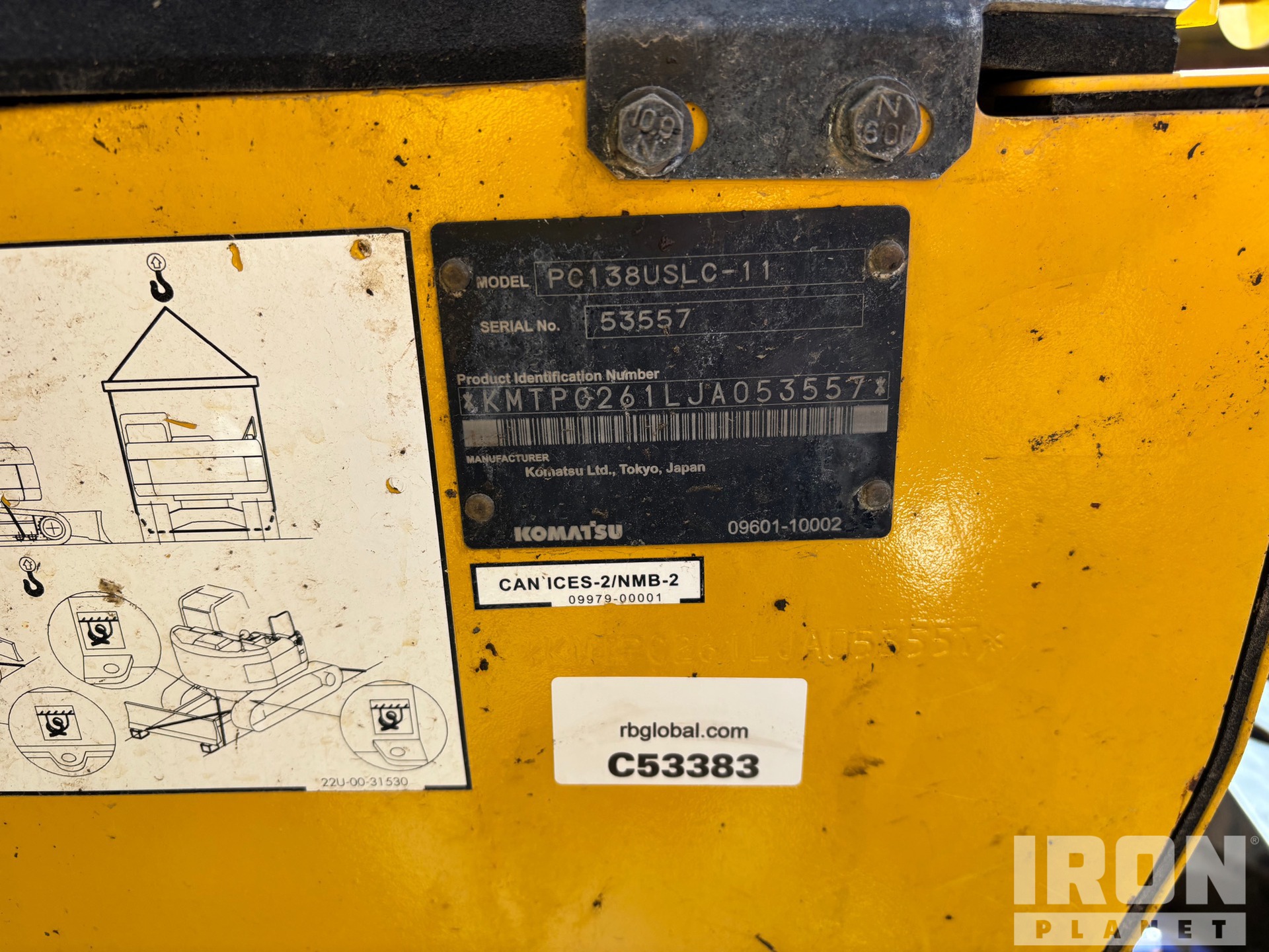 2019 Komatsu PC138USLC-11