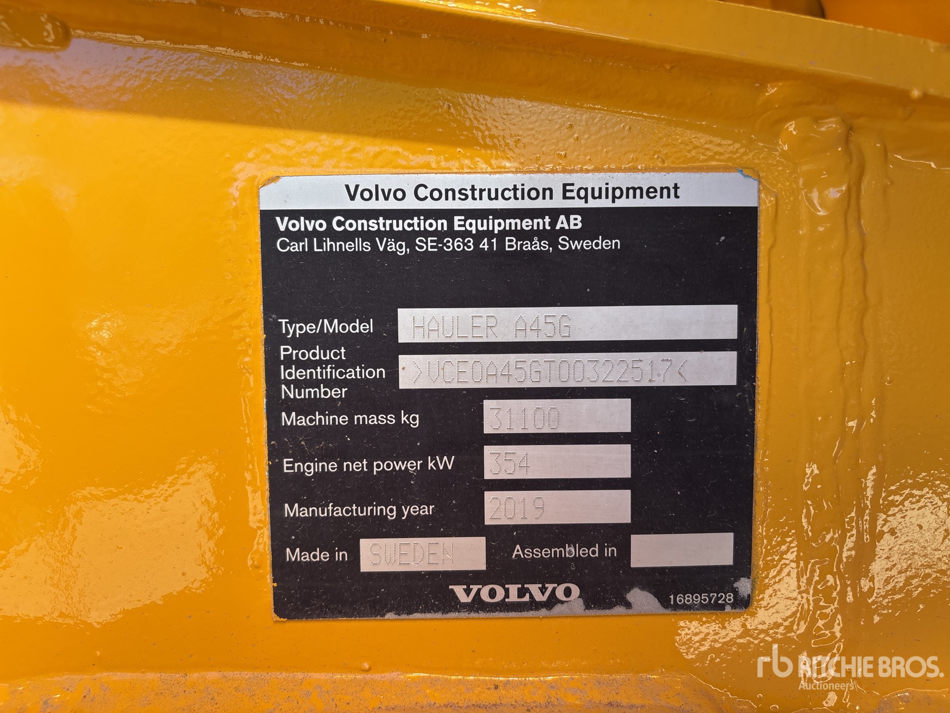 2019 Volvo A45G