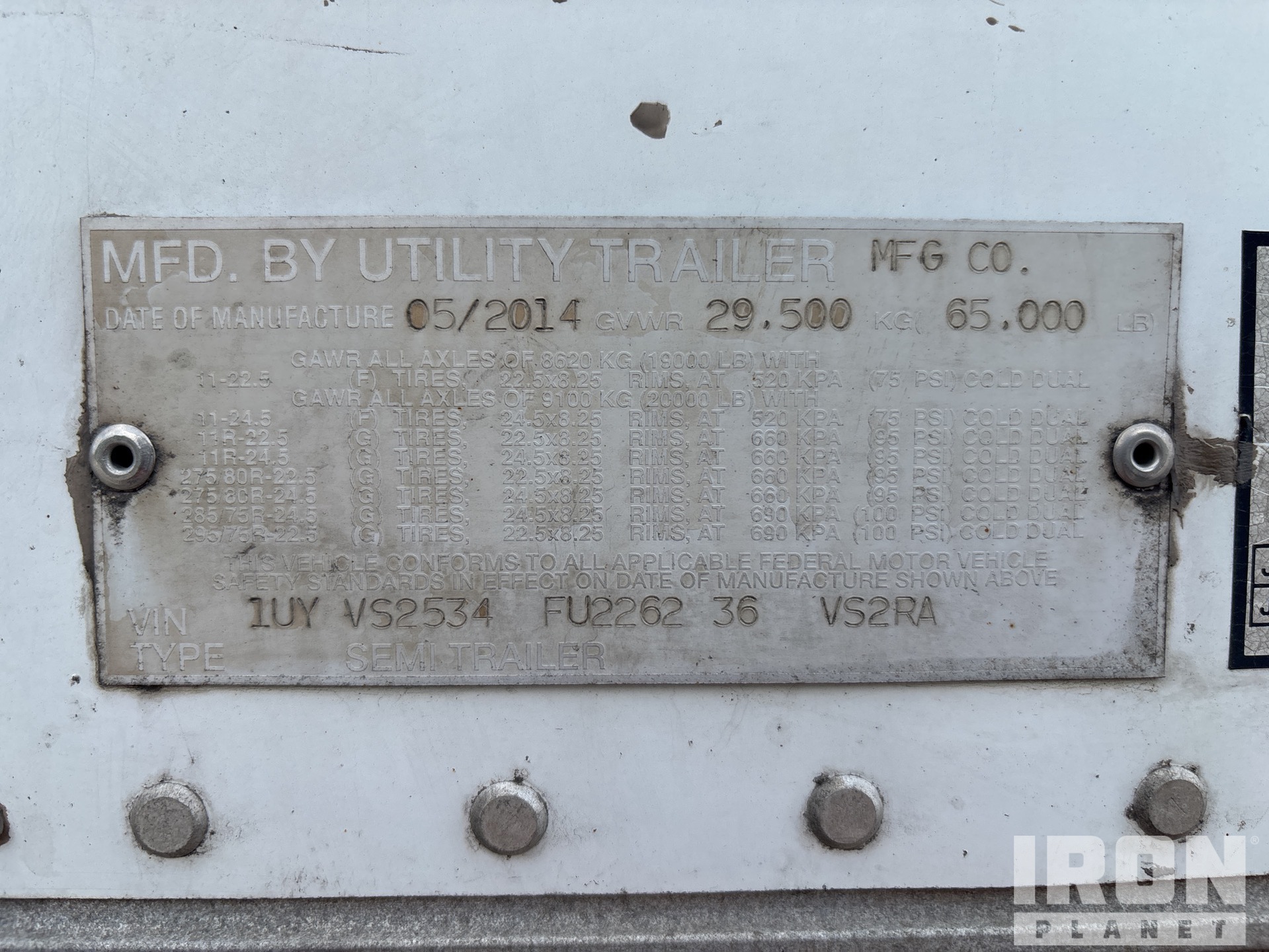 Photo of a 2015 Utility VS2RA