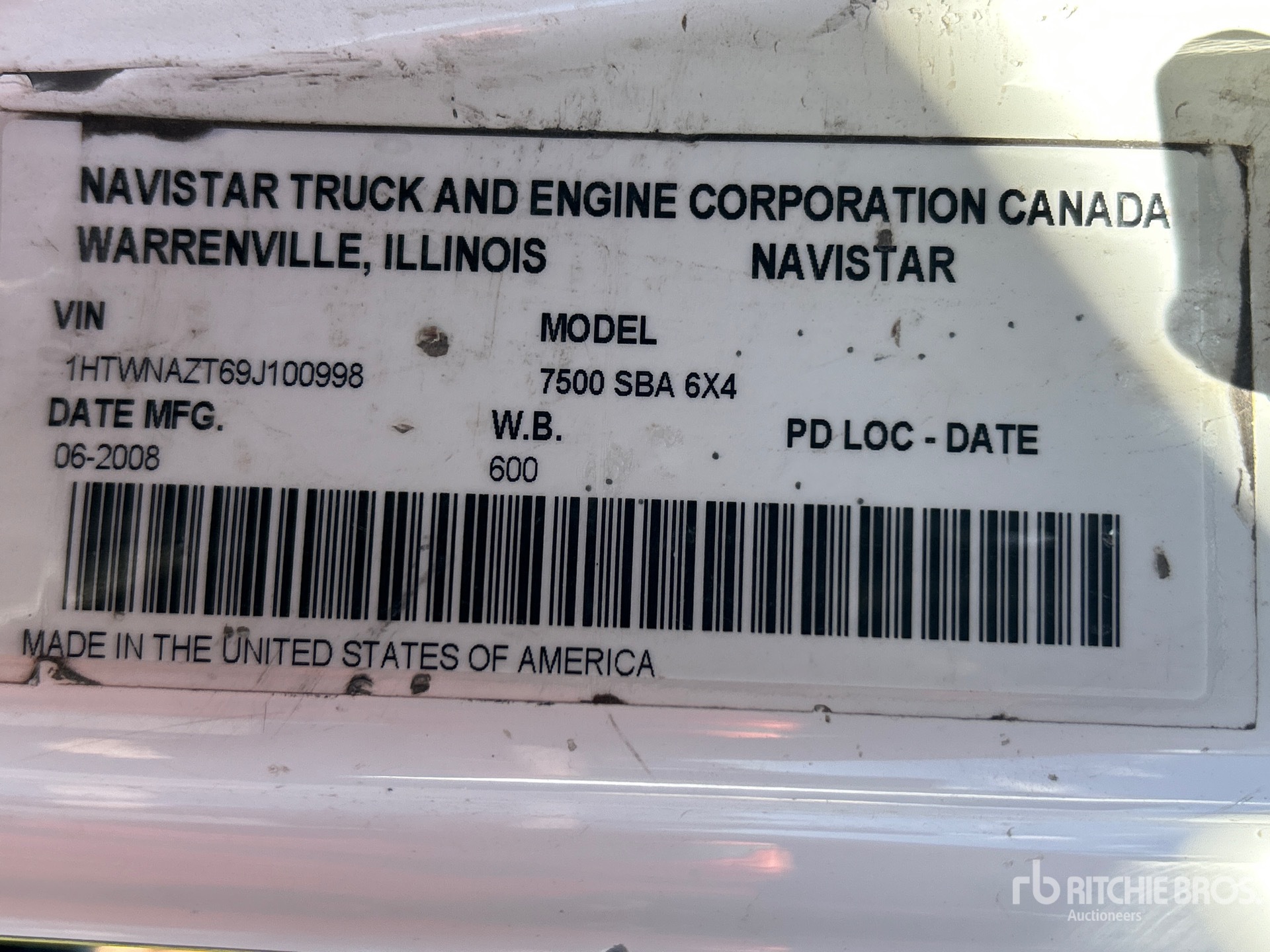 2009 International 7500 SBA