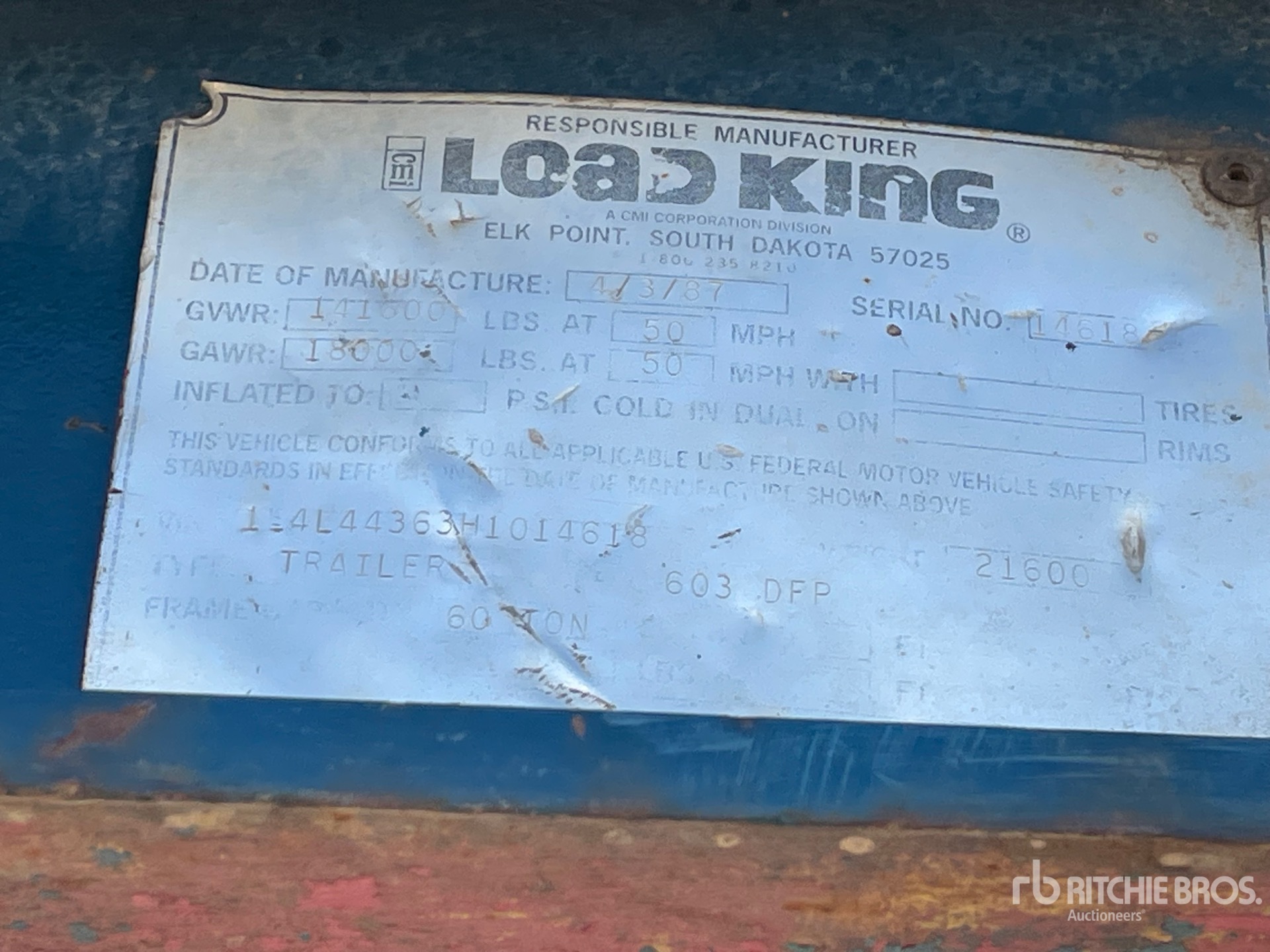 Photo of a 1987 Load King  603DFP