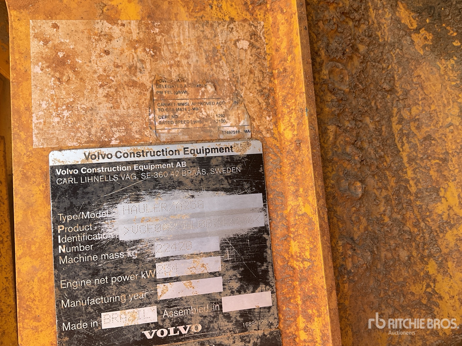 Photo of a 2019 Volvo A25G