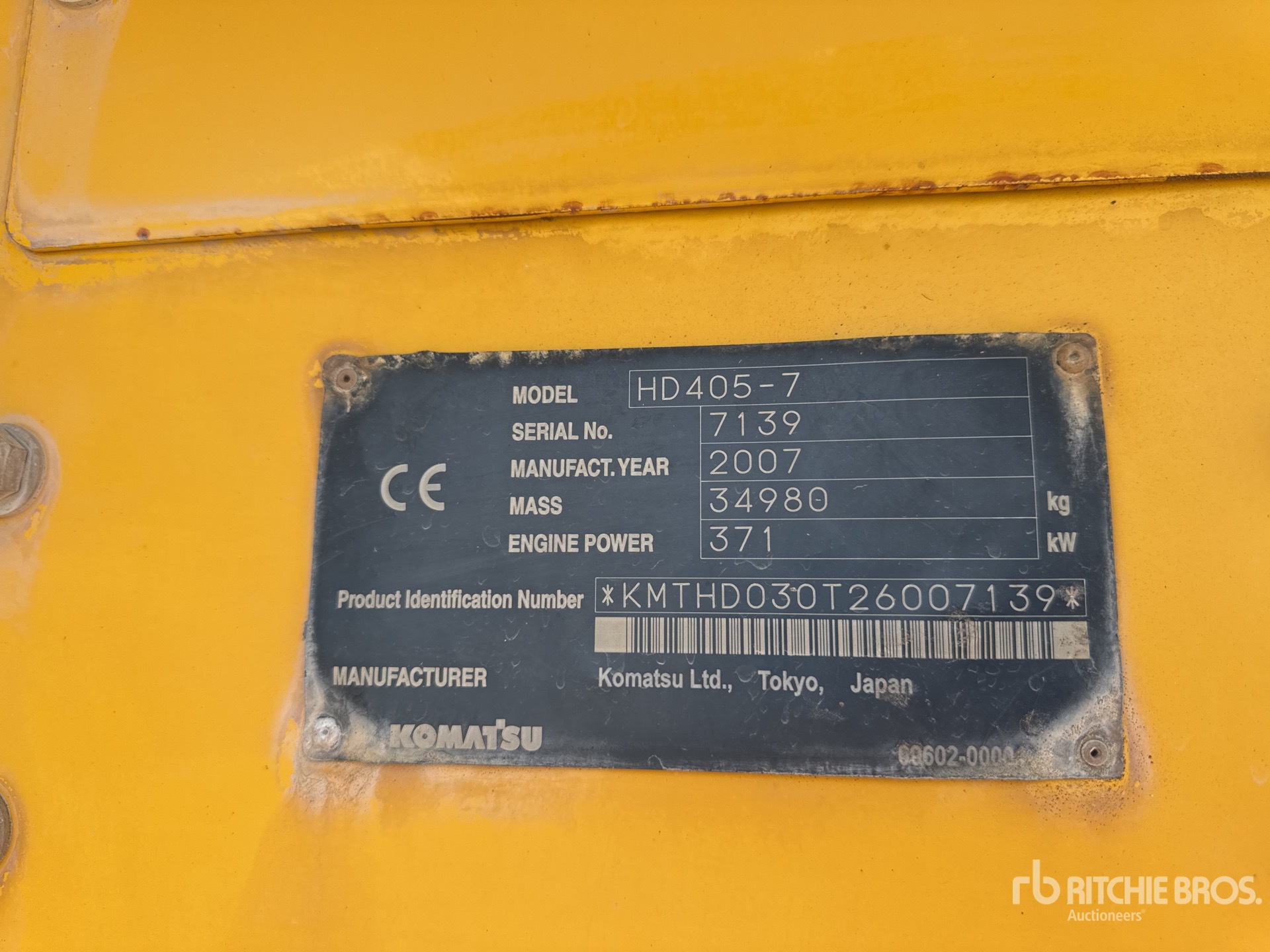 2007 Komatsu HD405-7