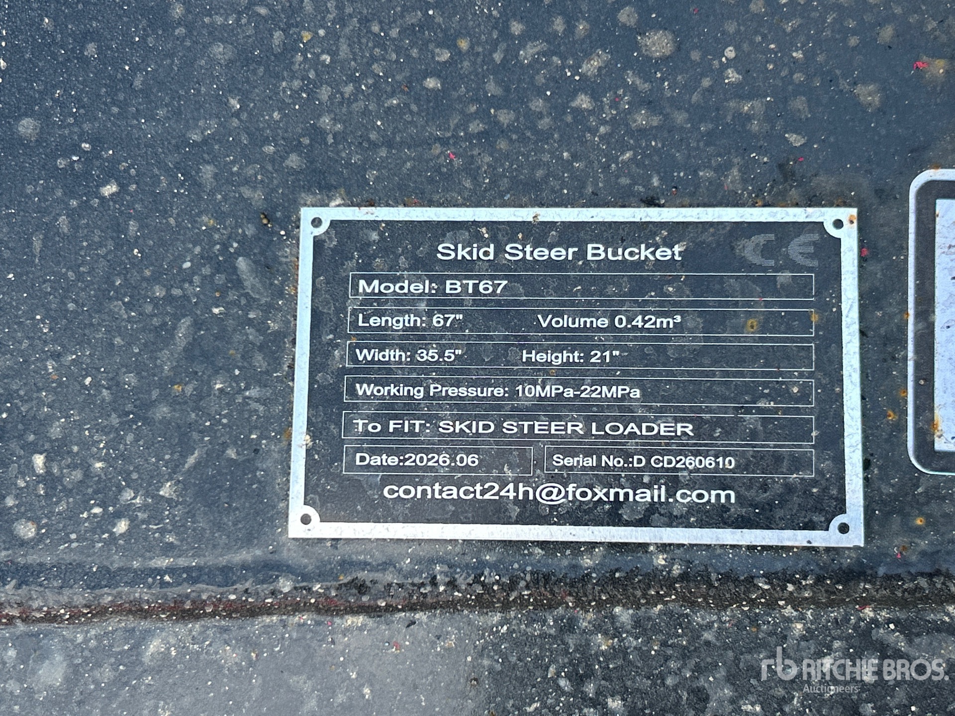 2026 GIYI Skid Steer Bucket (Unused)