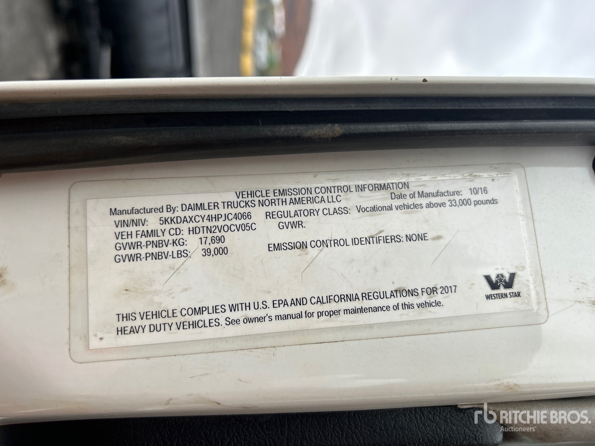 2017 Western Star 4700