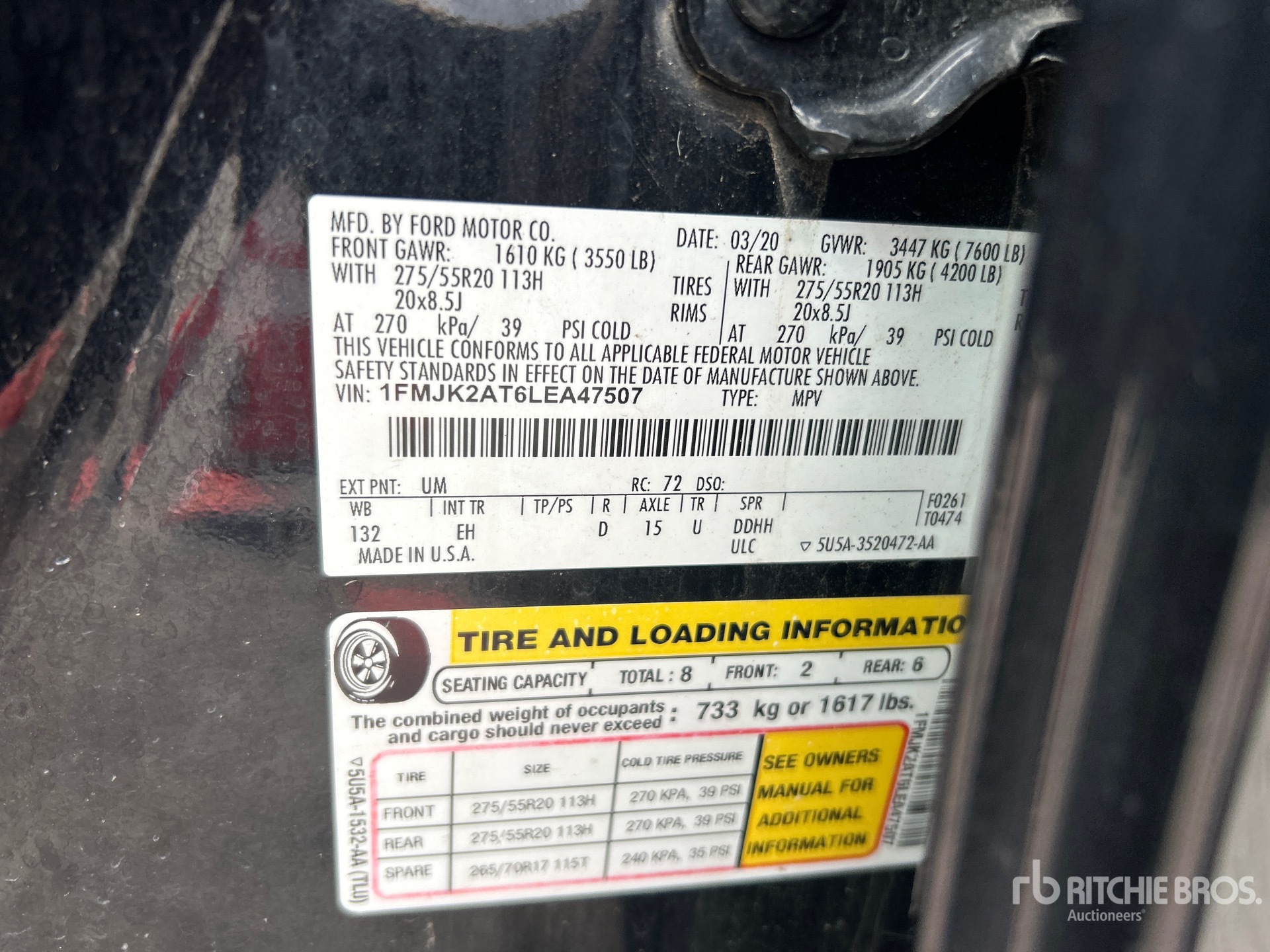 Photo of a 2020 Ford EXPEDITION