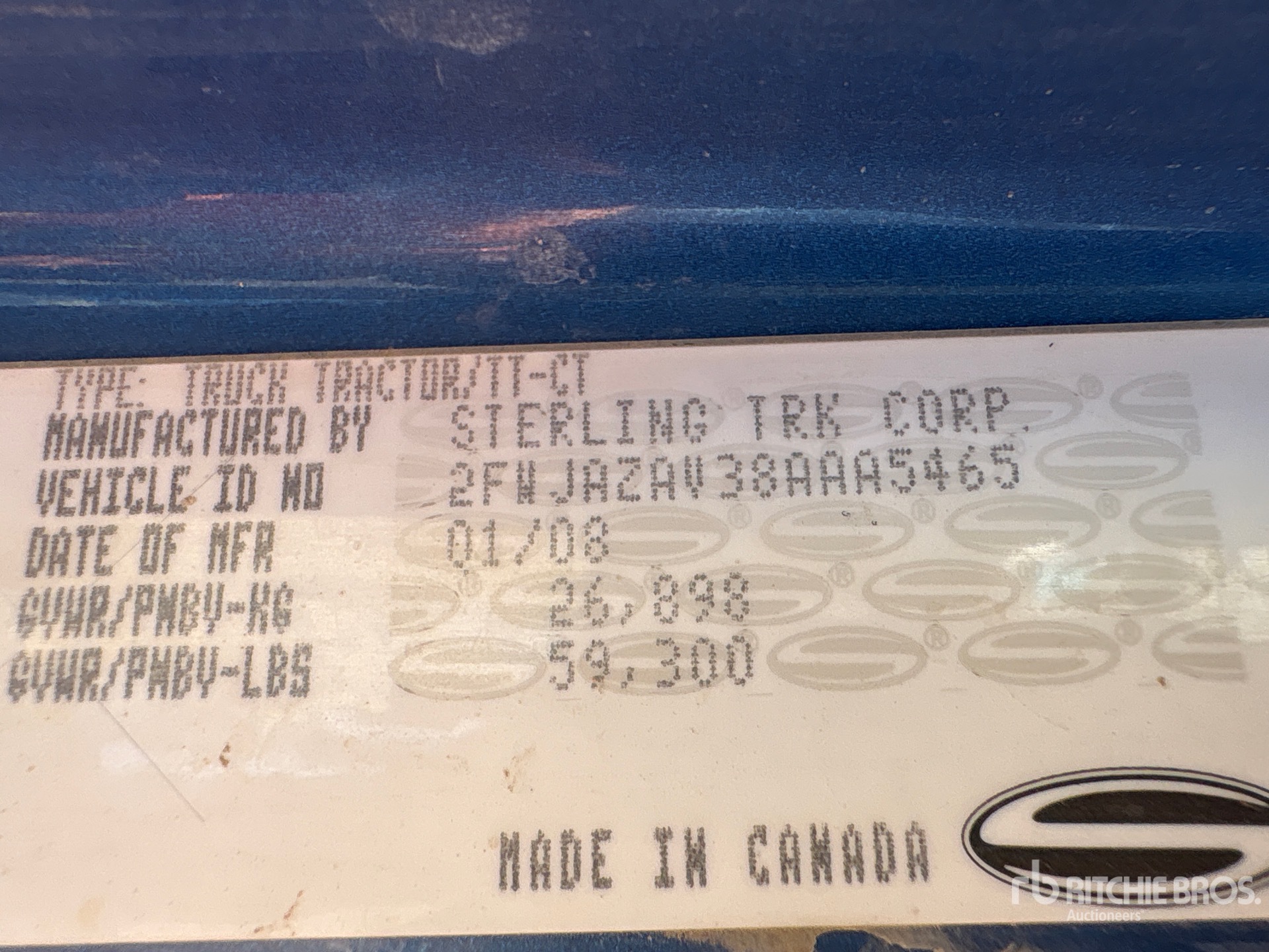 2008 Sterling L9500