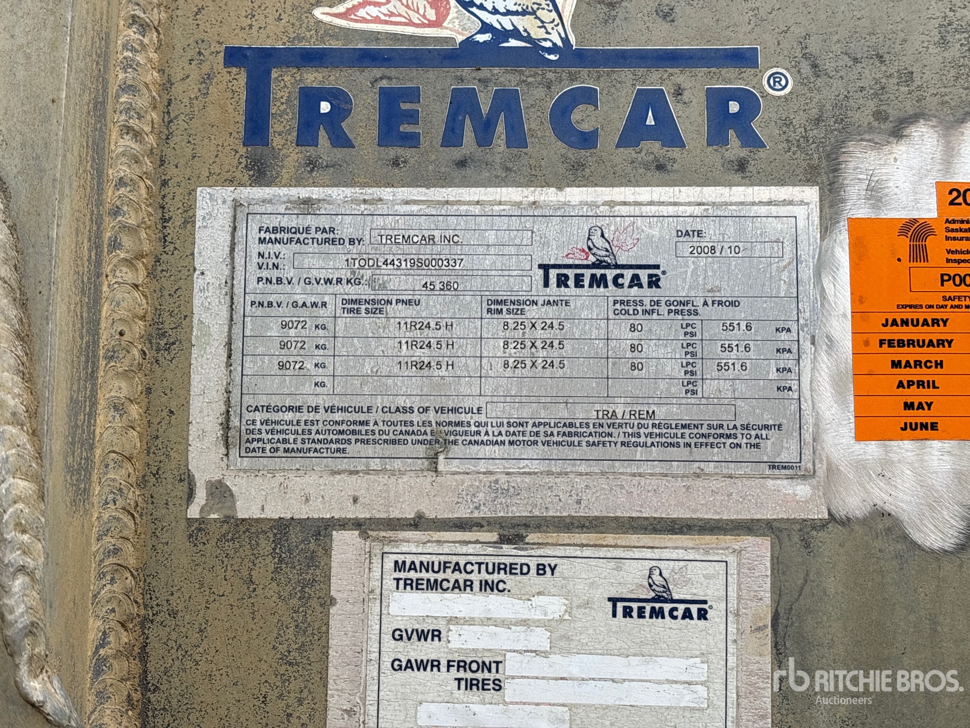Photo of a 2009 Tremcar 38000 L Tri/A