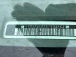 General Appearance with Frame Stamp Serial Number/VIN Photo