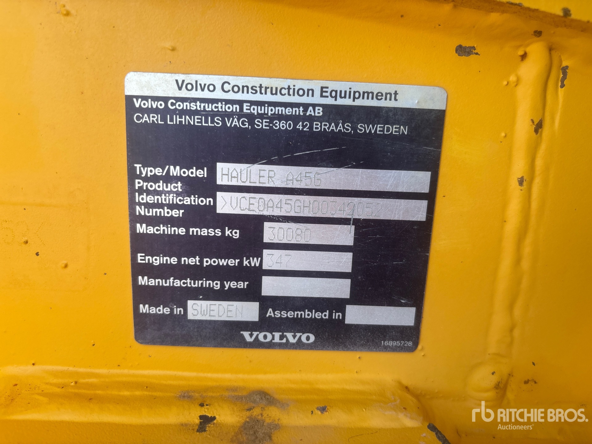 2017 Volvo A45G