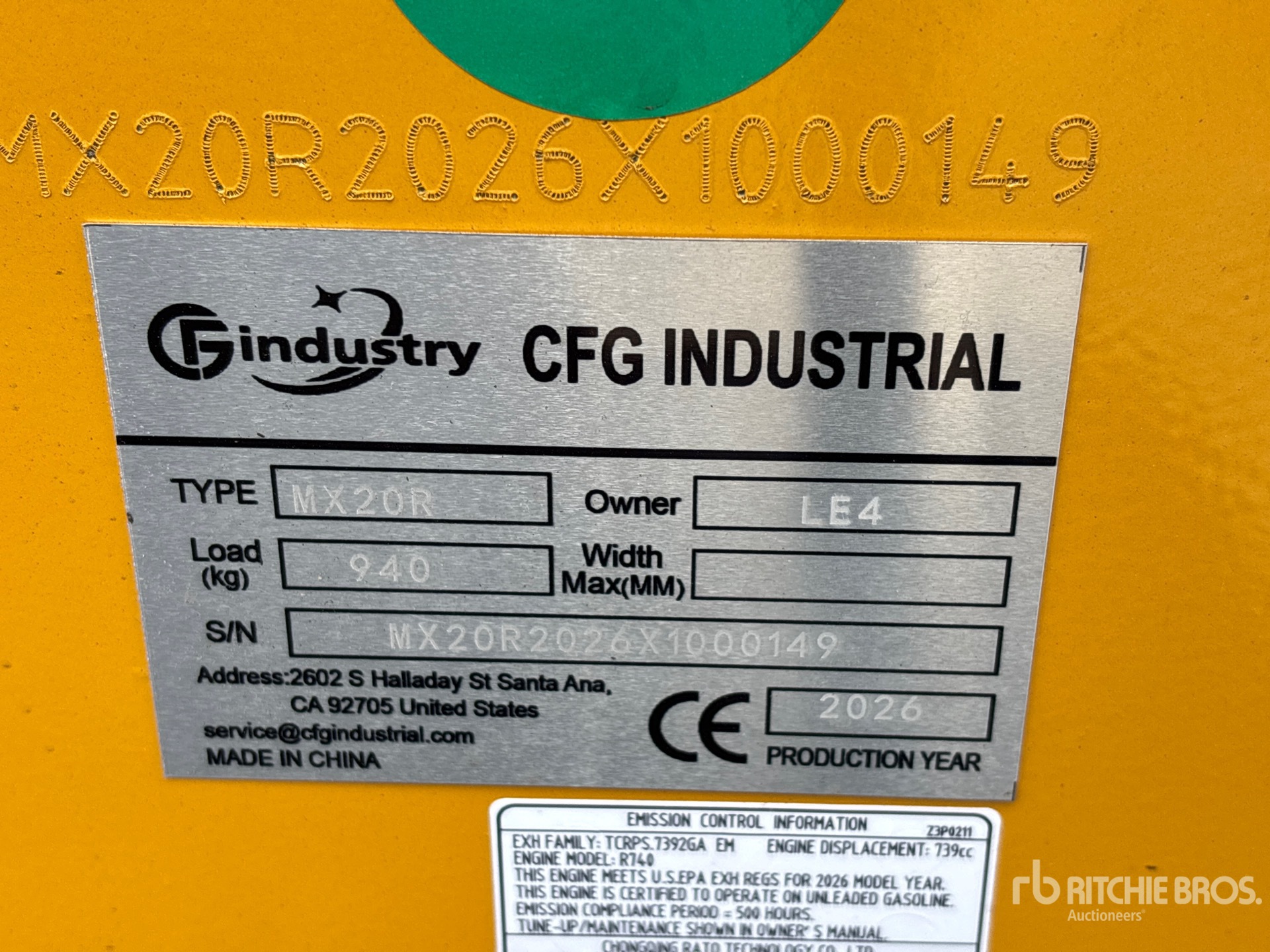 2026 CFG MX20R