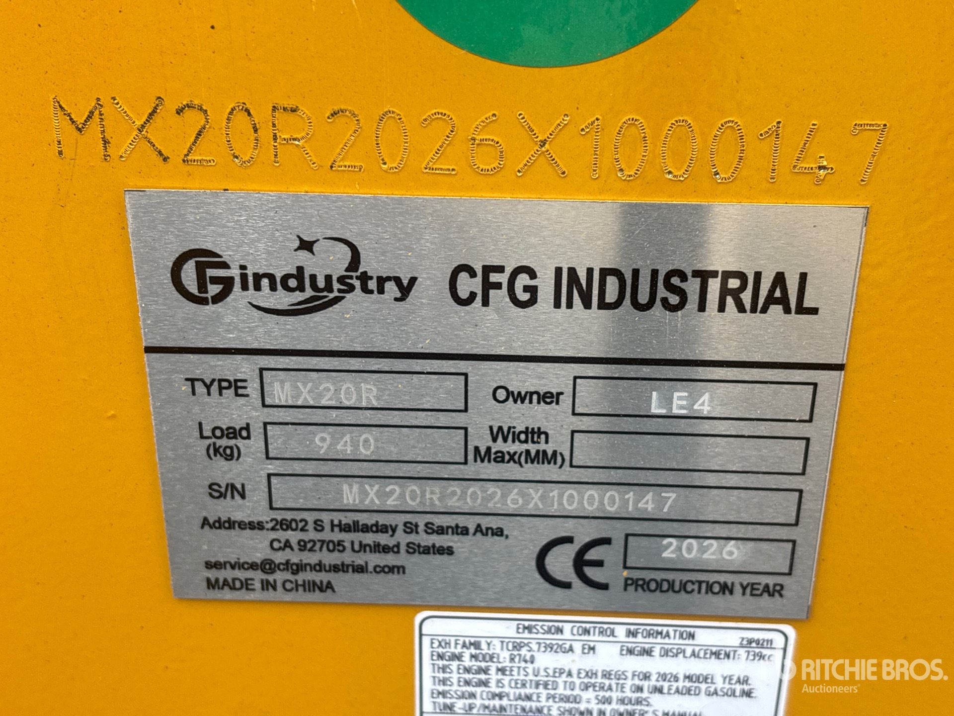 2026 CFG MX20R
