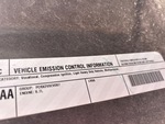 Engine with Emission Label