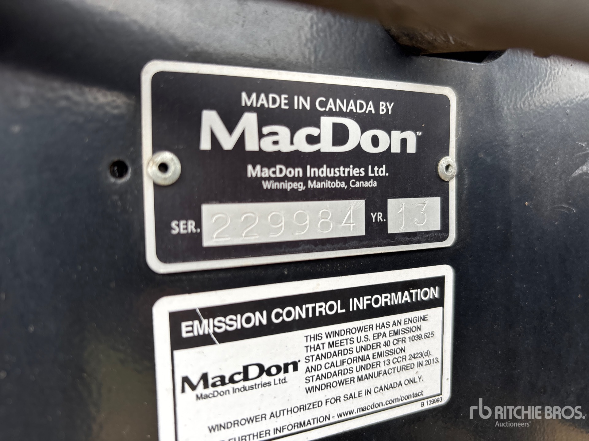 2013 Macdon 155