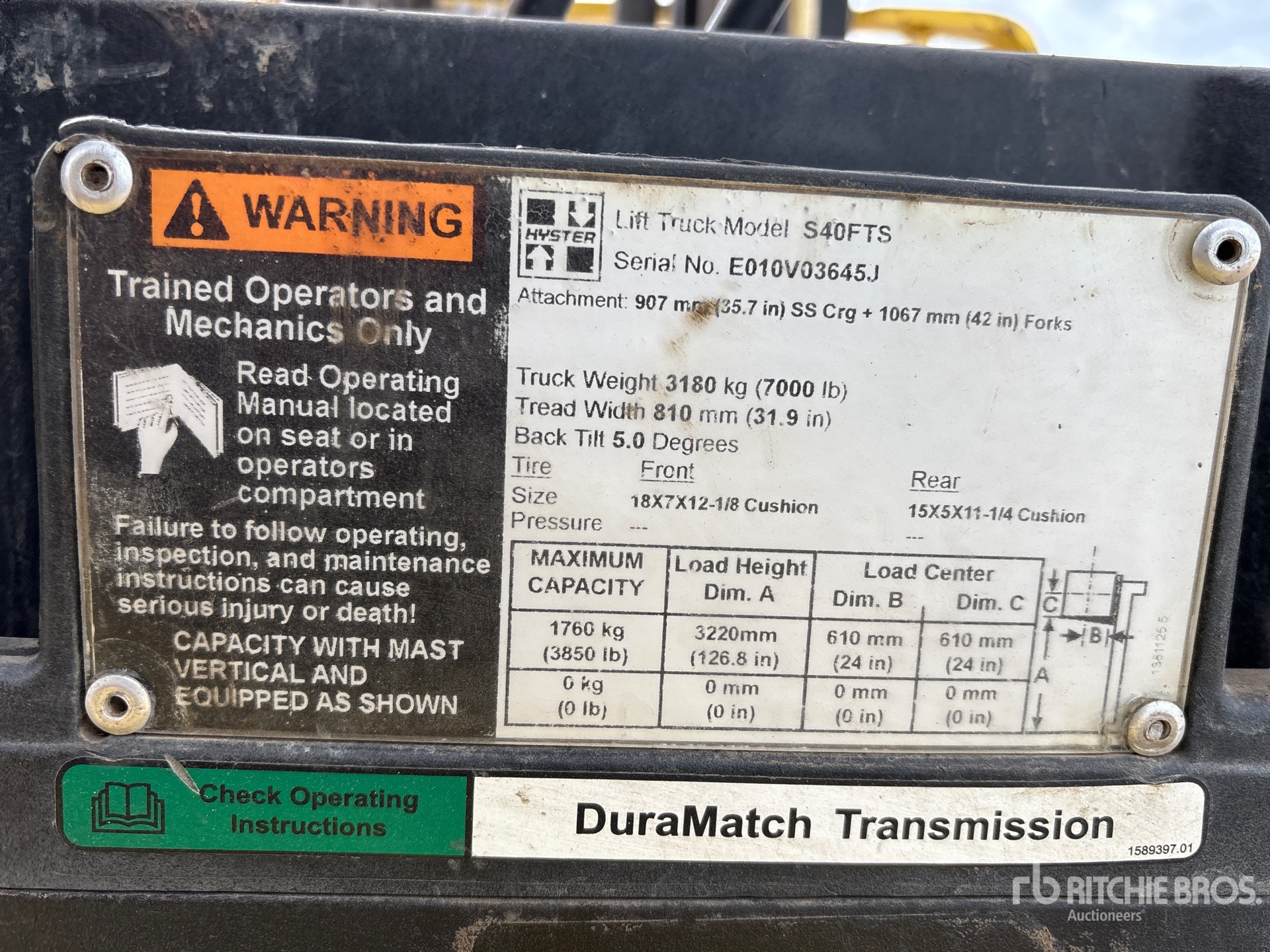 2011 Hyster S40FTS